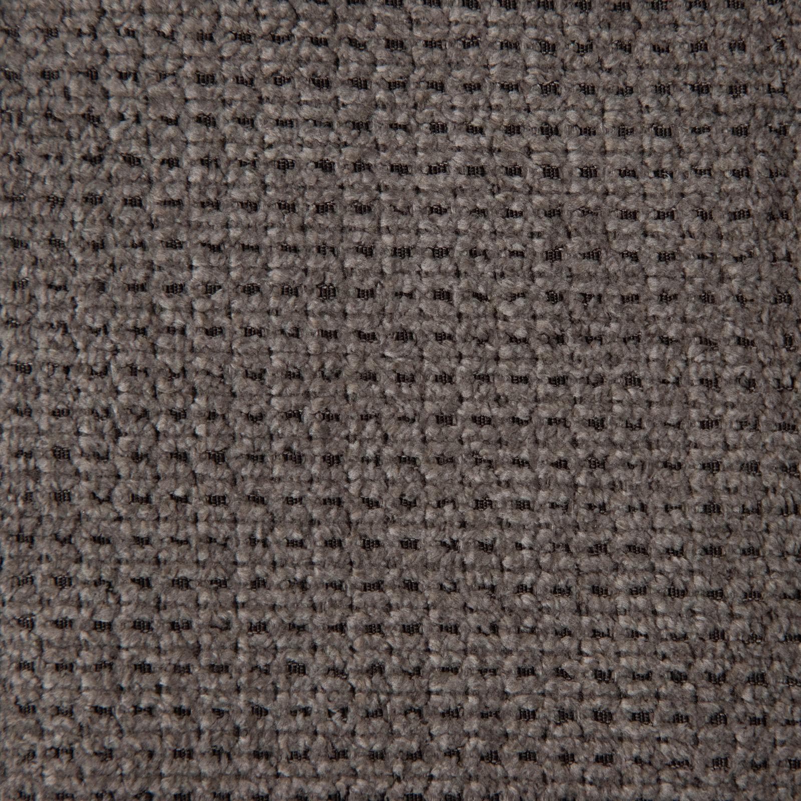 Divano 2 posti in tessuto effetto maglia grigio con struttura in metallo nero e 2 cuscini - Maynard