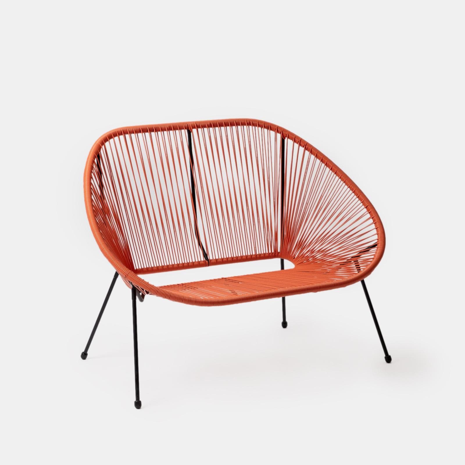 Divano da interno in corda arancione - Kalimba