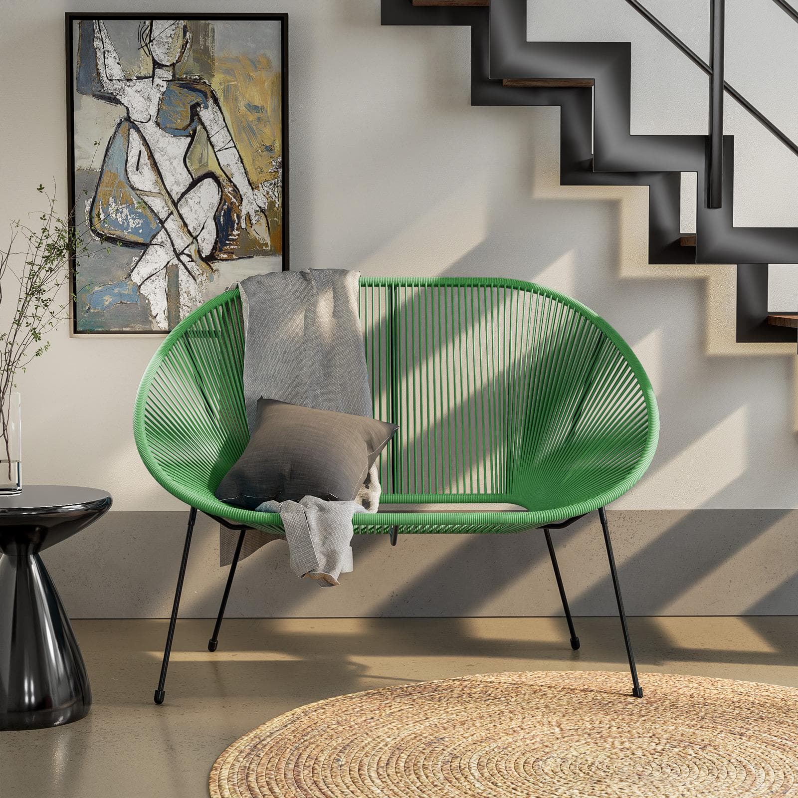 Divano da interno in corda verde - Kalimba