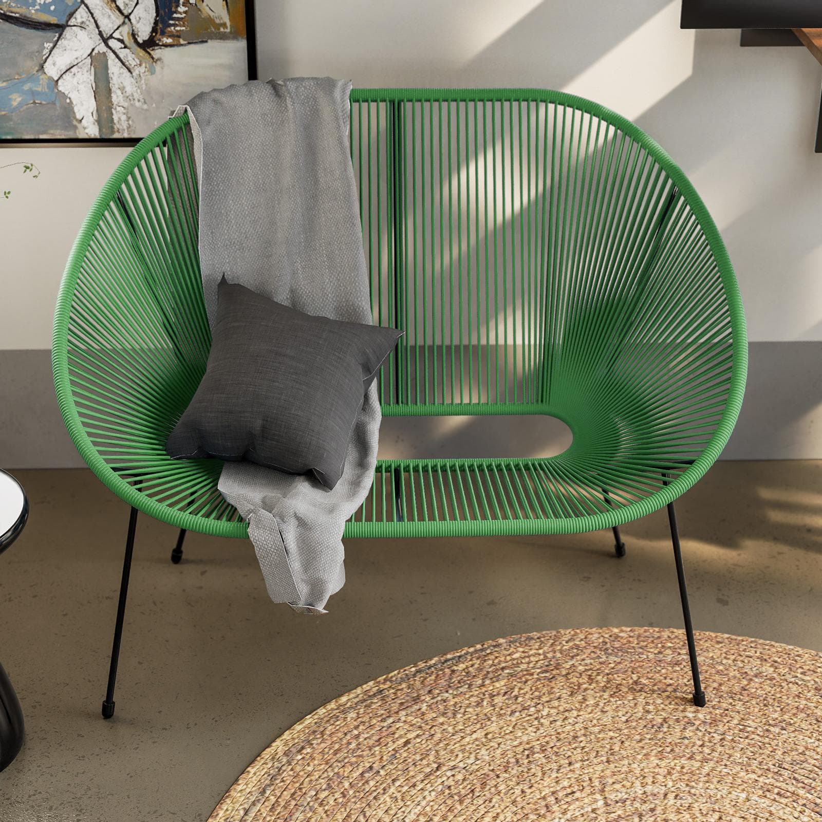 Divano da interno in corda verde - Kalimba
