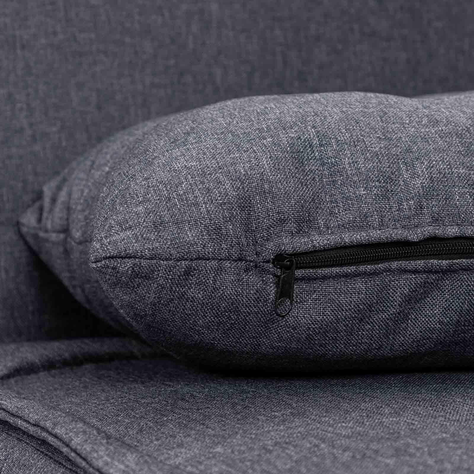 Divano letto 2 posti in tessuto grigio con schienale regolabile in 6 posizioni - Terat