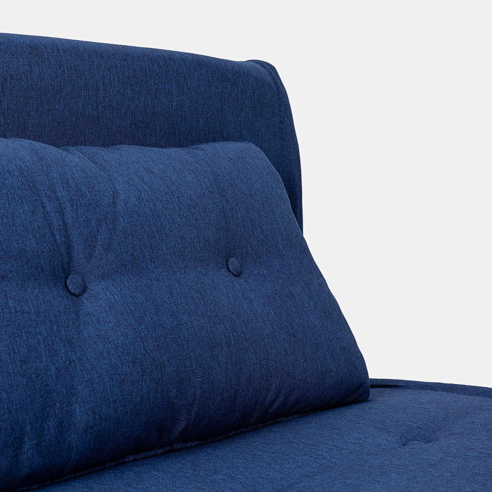 Divano letto in tessuto blu con schienale regolabile in 6 posizioni - Terat