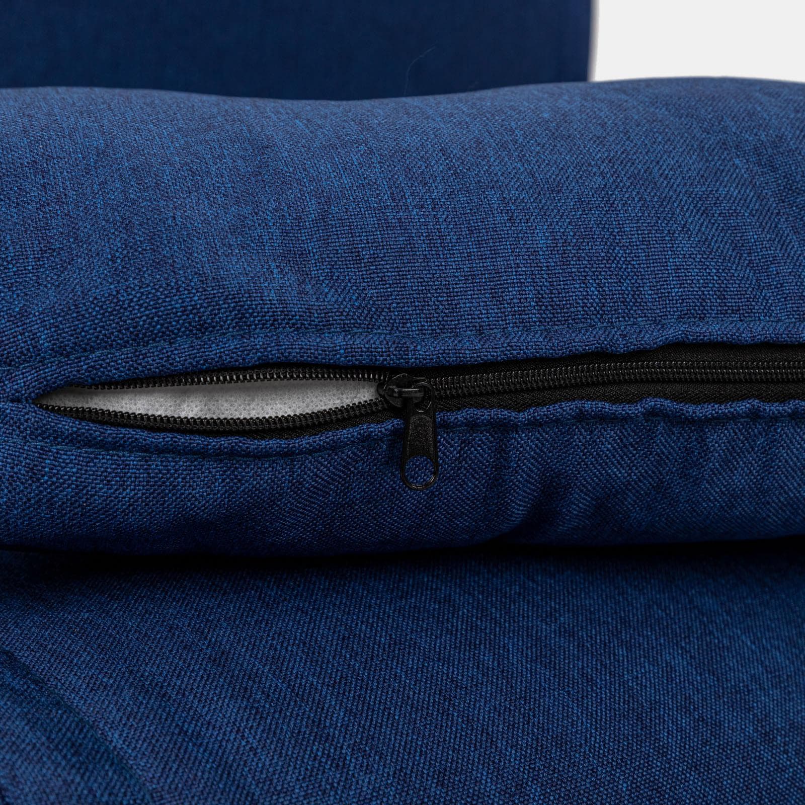 Divano letto in tessuto blu con schienale regolabile in 6 posizioni - Terat