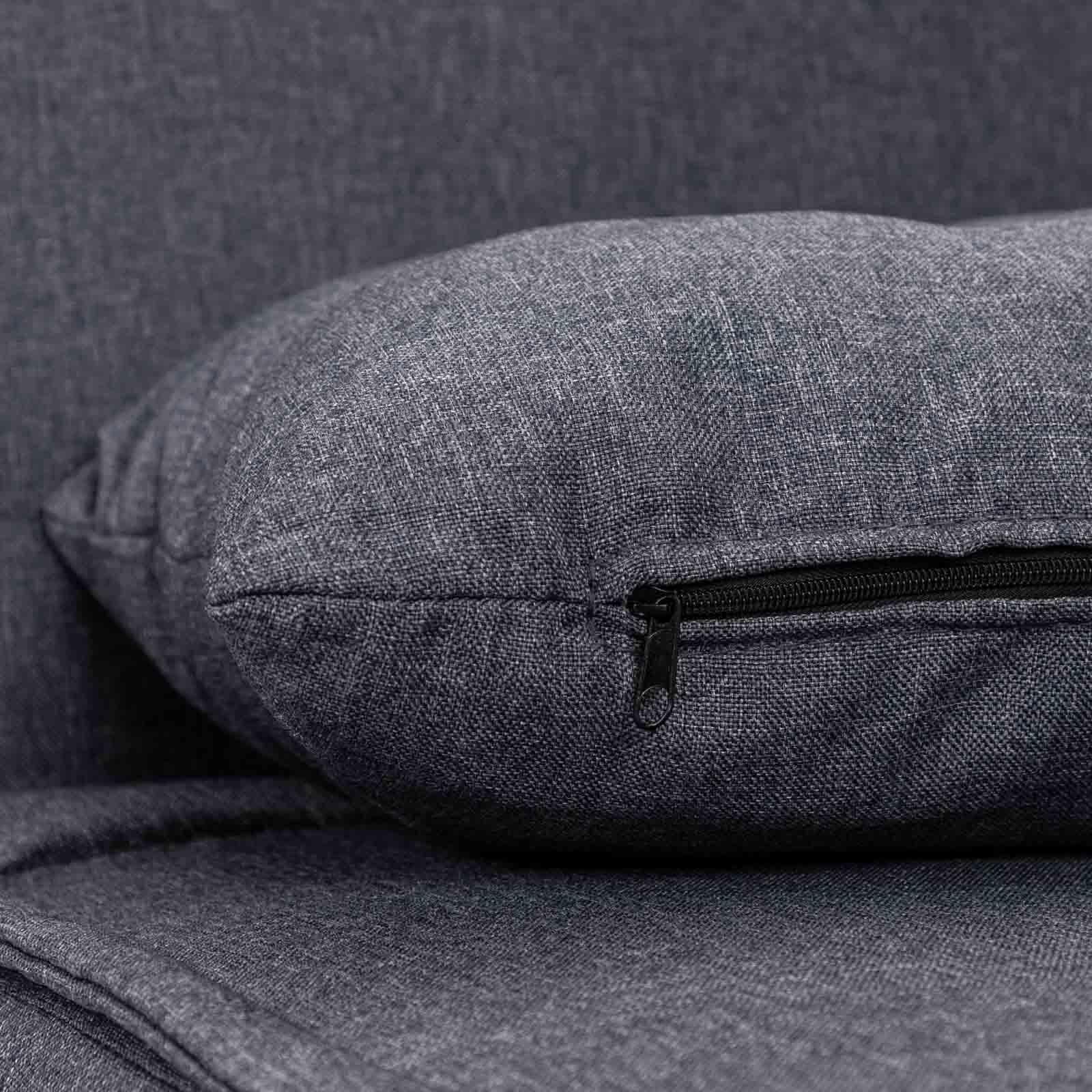 Divano letto in tessuto grigio con schienale regolabile in 6 posizioni - Terat
