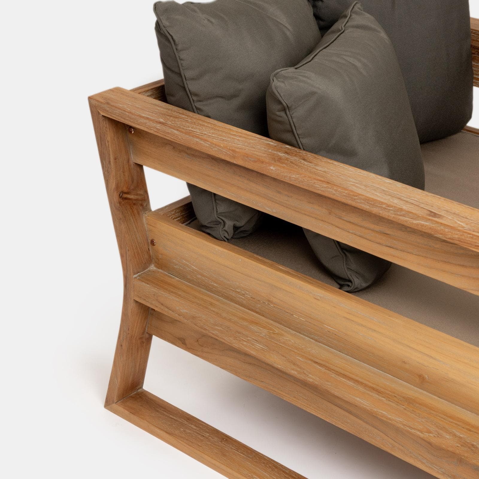 Divano letto da giardino in legno teak con cuscini - Cairo
