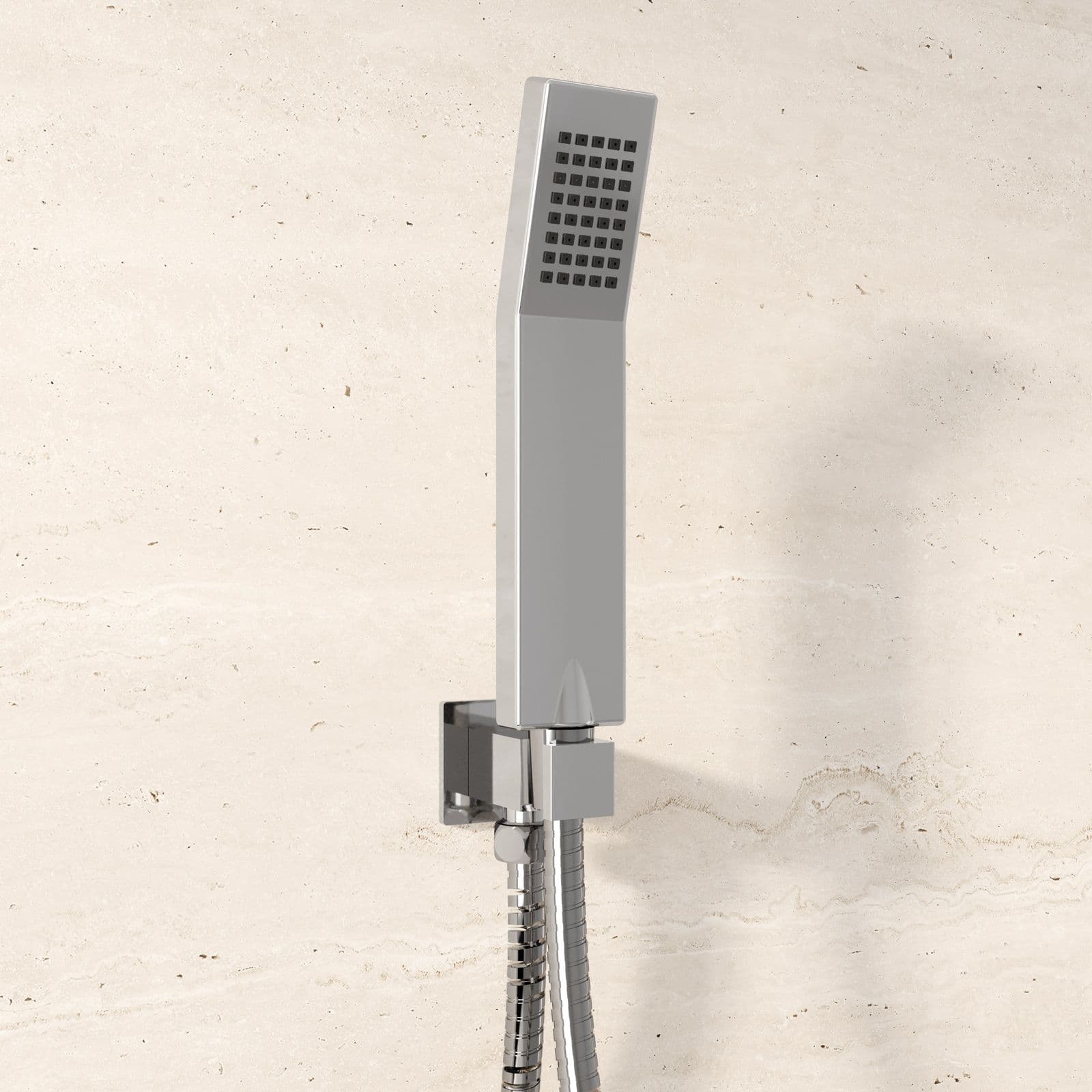 Set doccetta cromato con flessibile 150 cm e presa acqua a muro