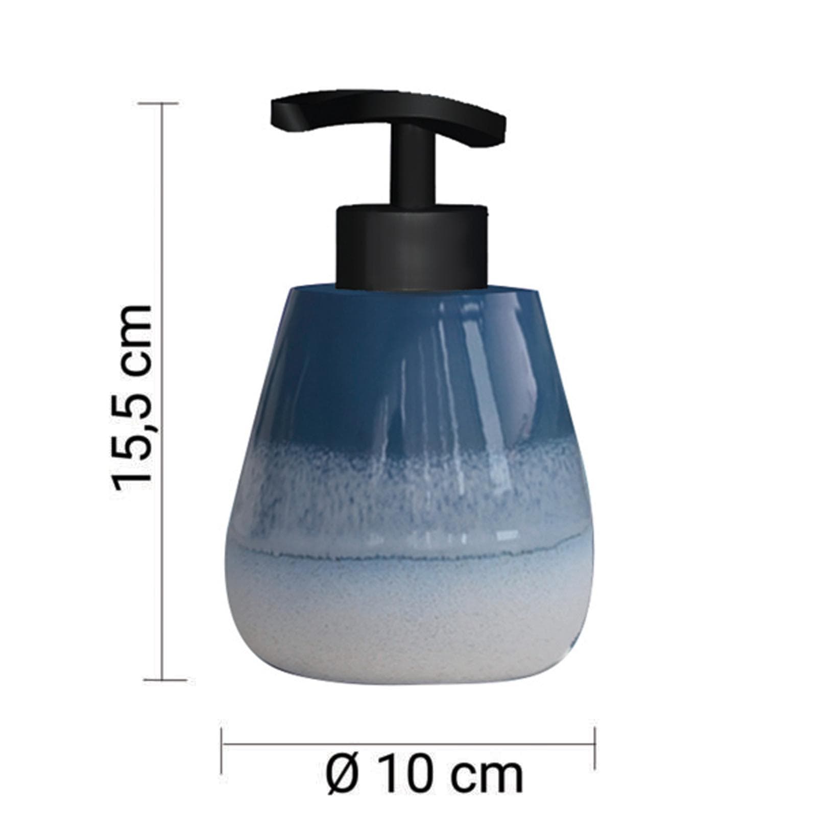 Dosasapone da appoggio in ceramica degradè blu - Shejla di Gedy