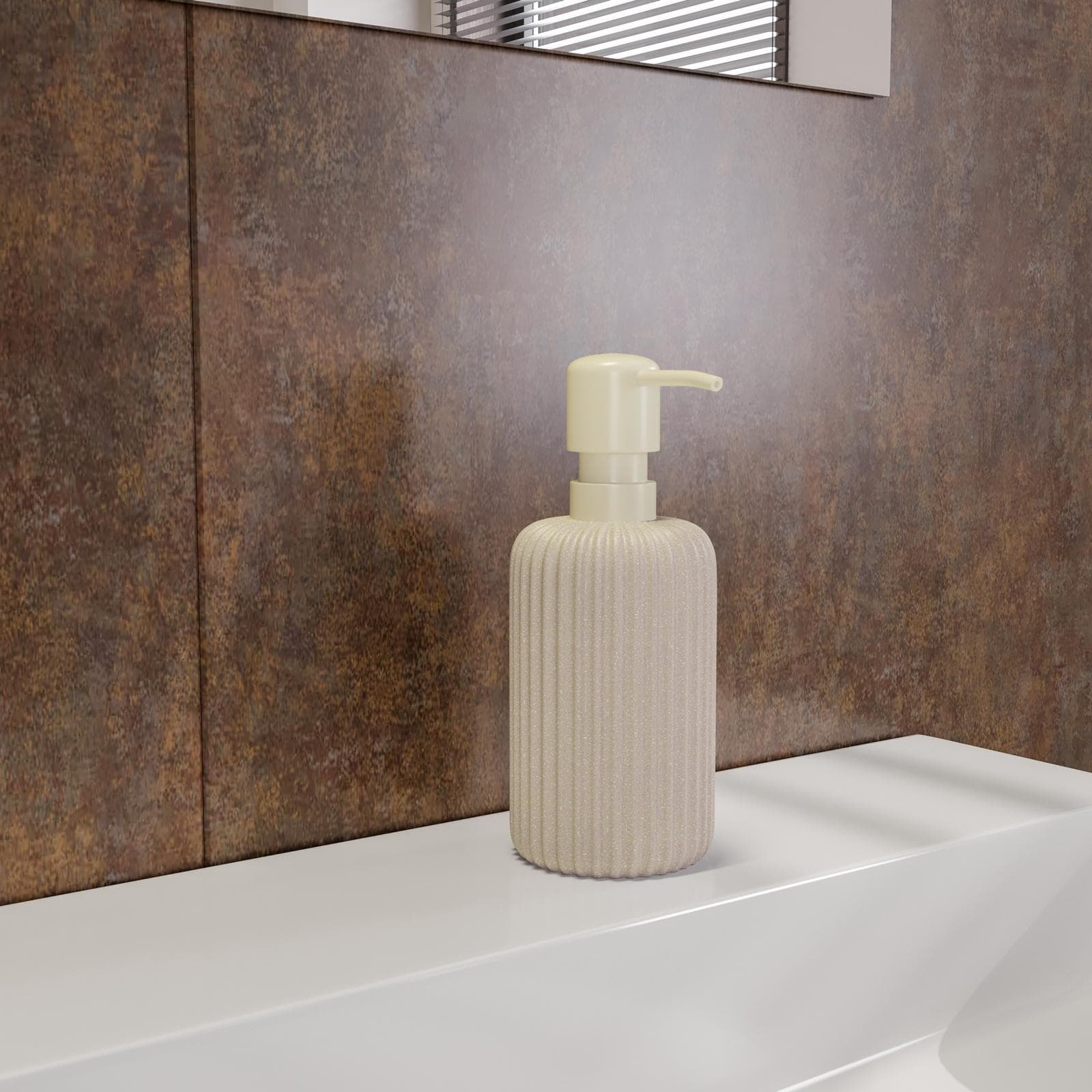 Dosasapone d'appoggio beige effetto pietra striato - Spotty