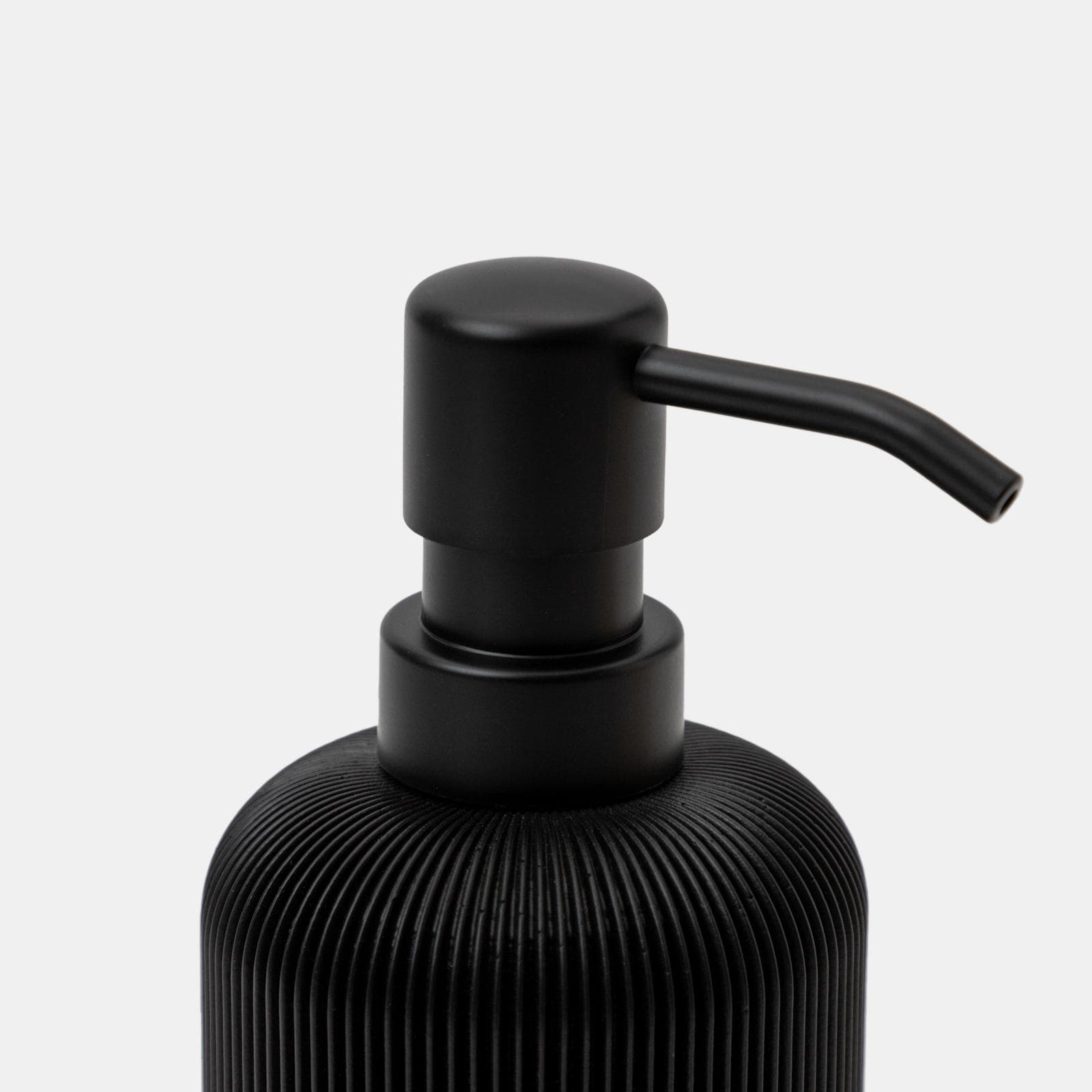 Dosasapone d'appoggio in pietra nero rigato con base in bambù - Scottie