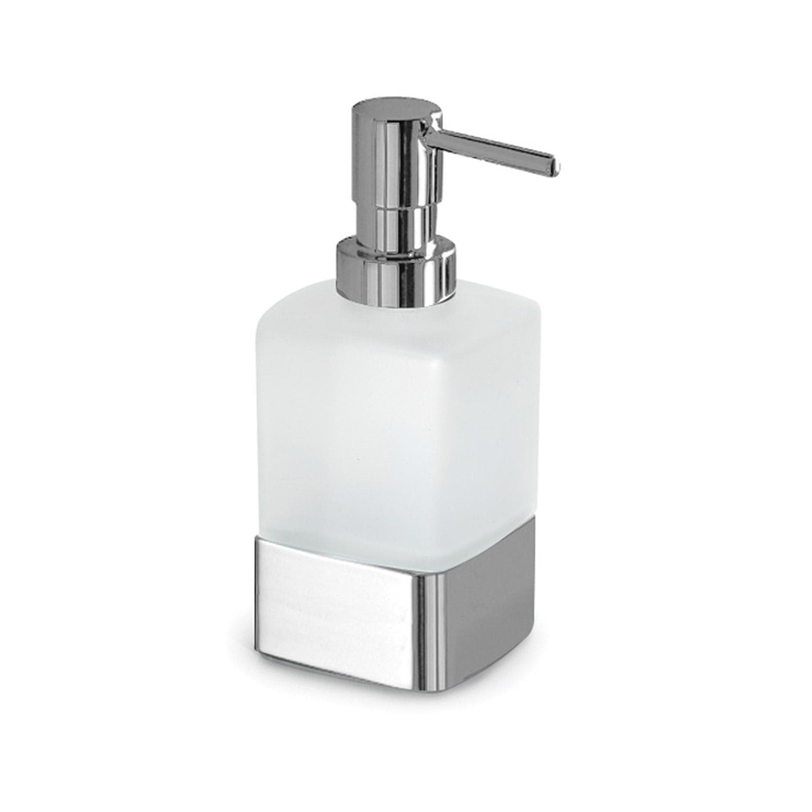 Set 2 accessori d'appoggio in alluminio e cromall cromo e vetro satinato - Lounge di Gedy