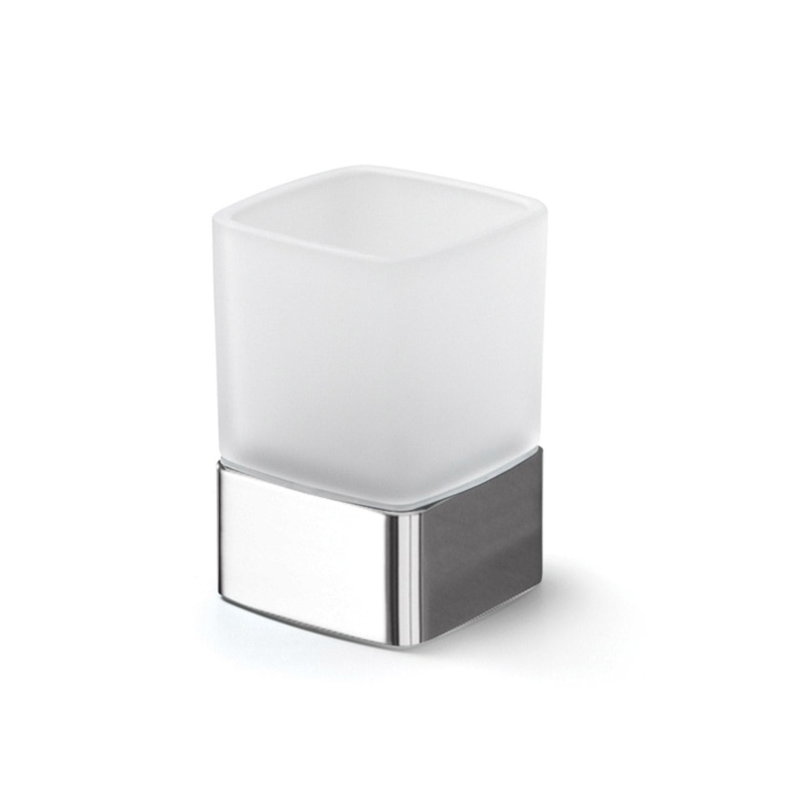 Set 2 accessori d'appoggio in alluminio e cromall cromo e vetro satinato - Lounge di Gedy
