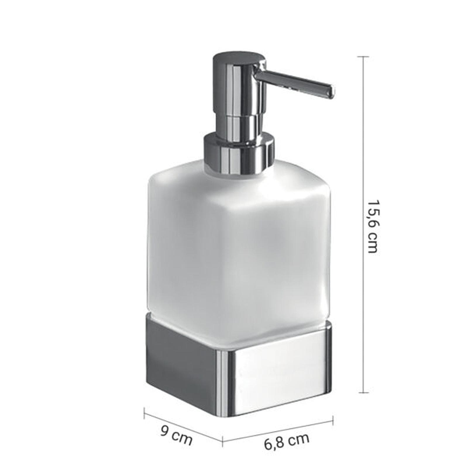 Set 2 accessori d'appoggio in alluminio e cromall cromo e vetro satinato - Lounge di Gedy