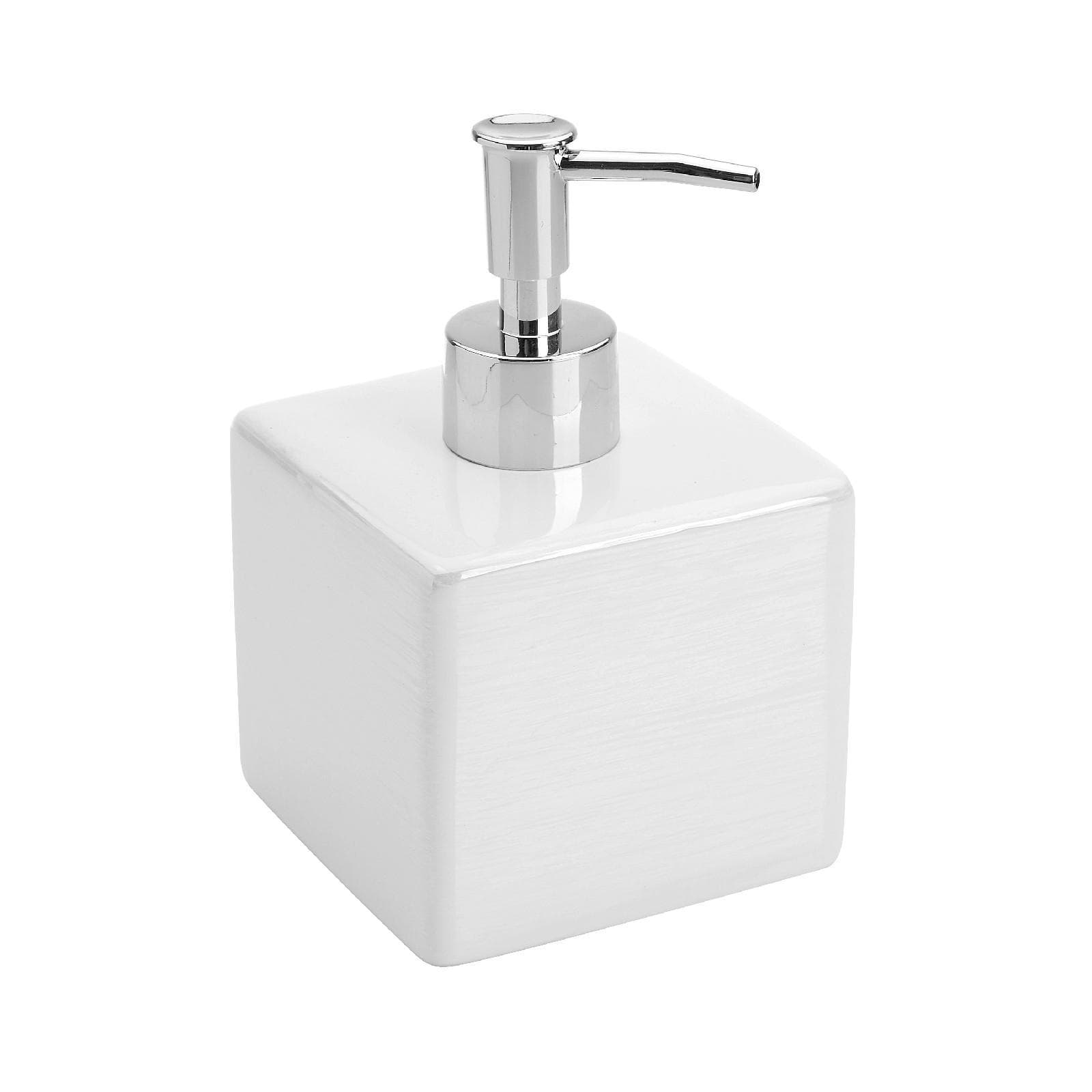 Dispenser sapone in ceramica bianco lucido - Linea Cuba