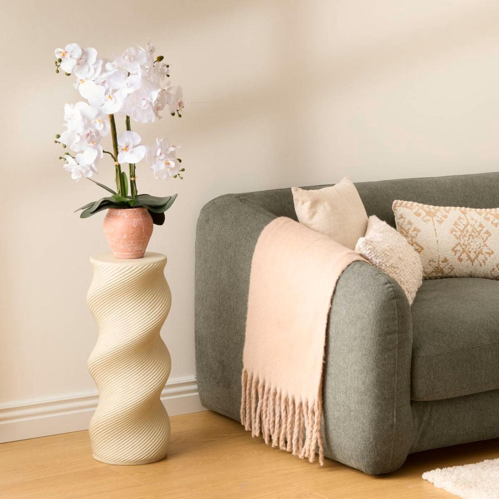 Espositore 24x60h cm in ossido di magnesio beige