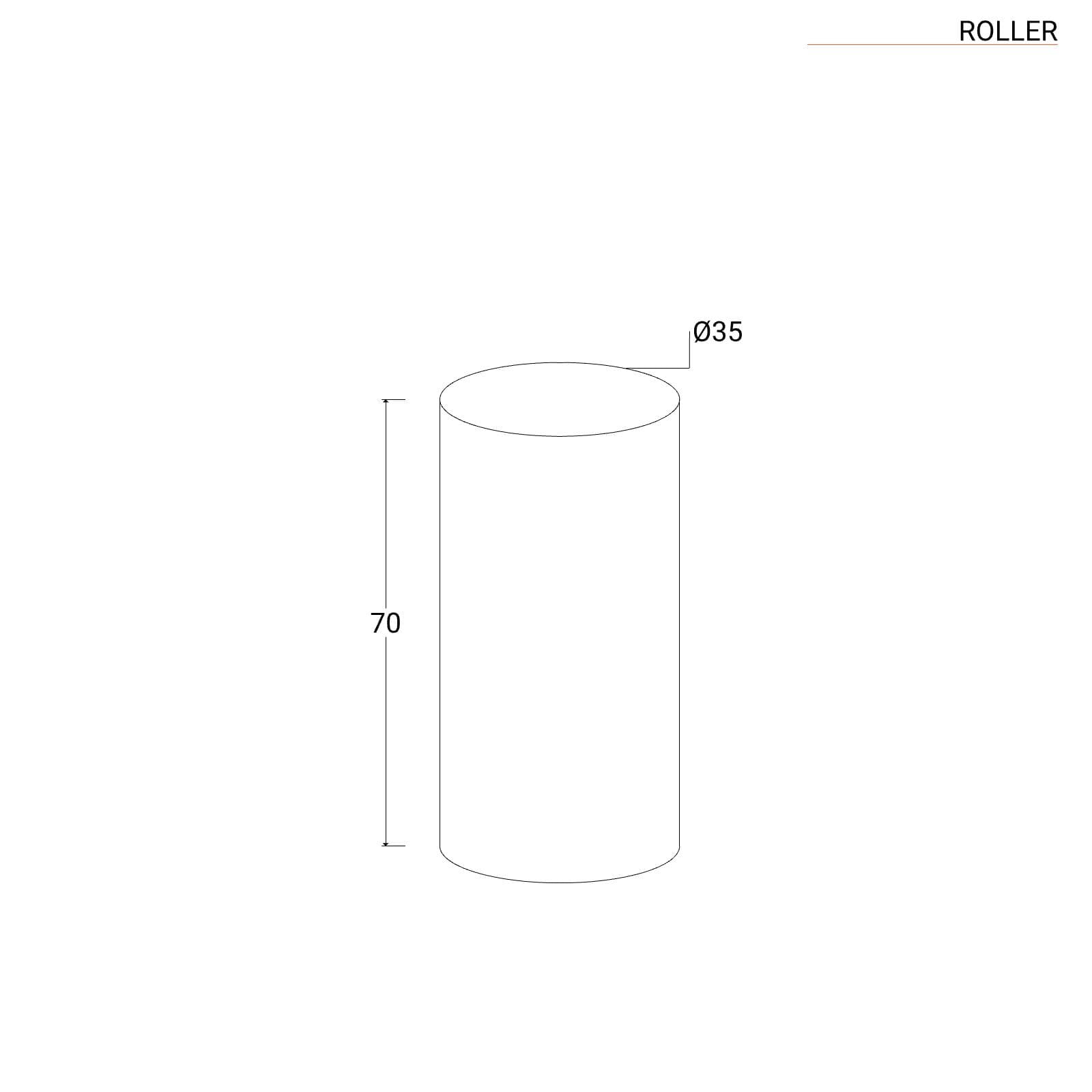 Espositore a colonna rotondo 35 cm in polietilene neutro con kit luce