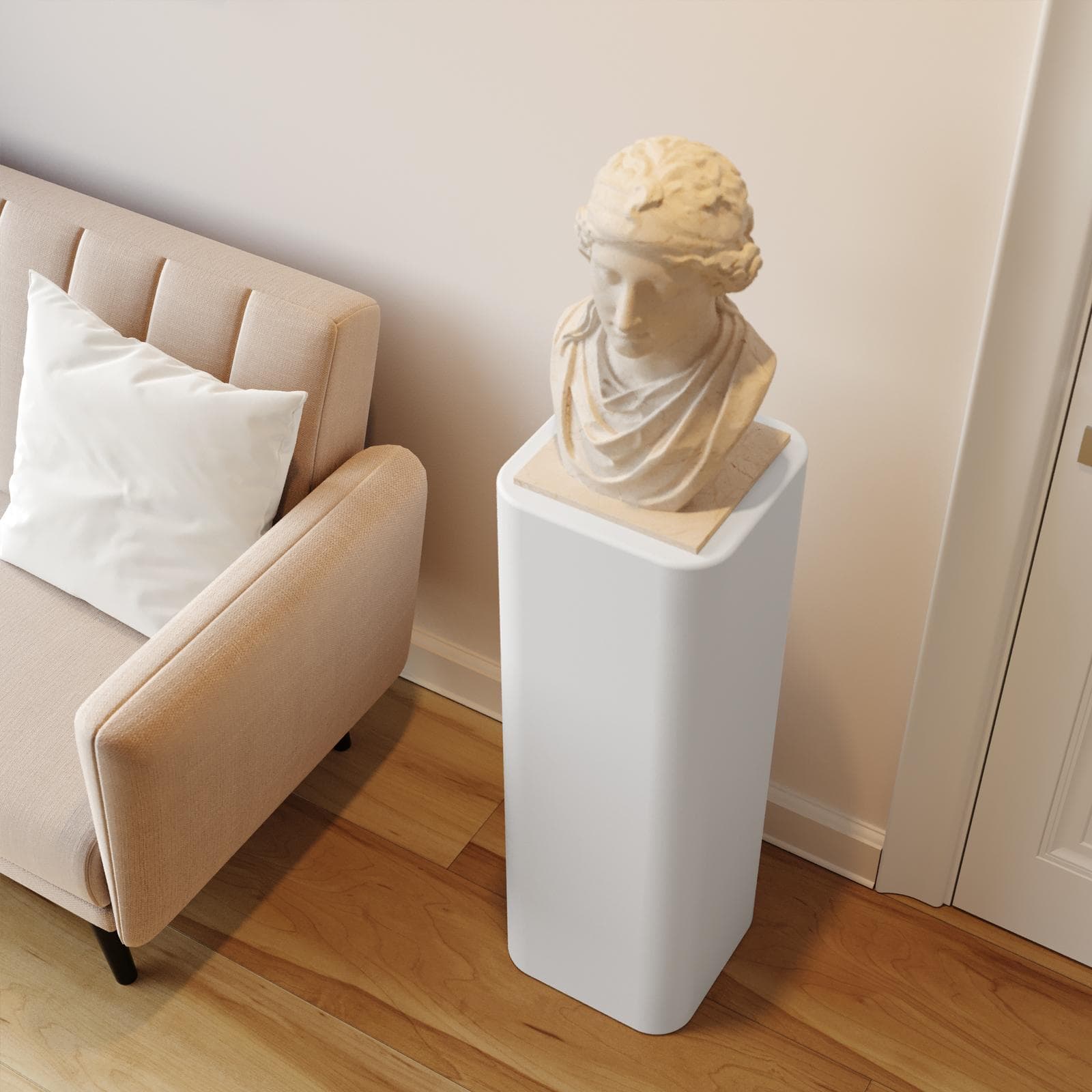 Espositore colonna 90 h cm in polietilene bianco - Katrine