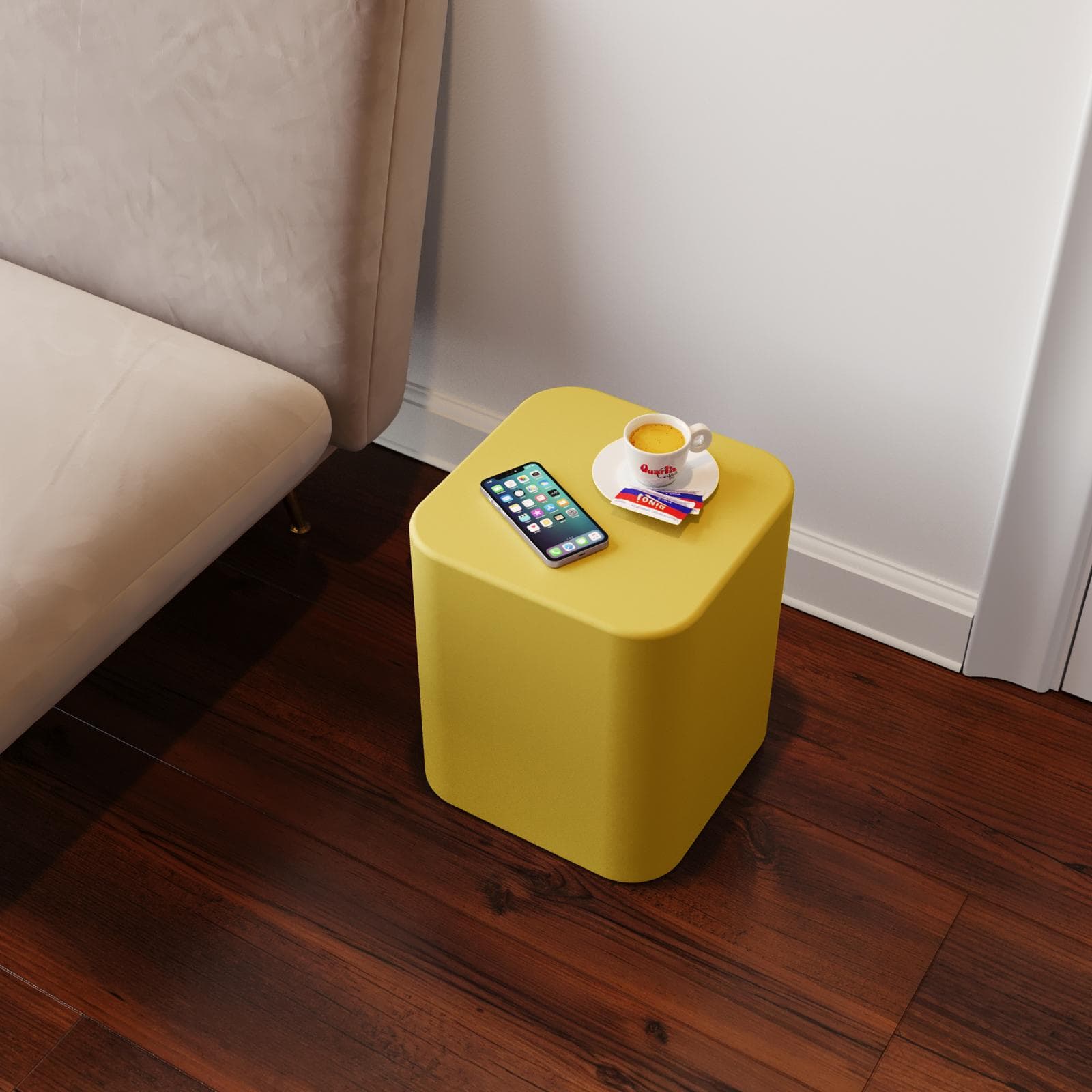 Espositore colonna 35 h cm in polietilene giallo - Katrine