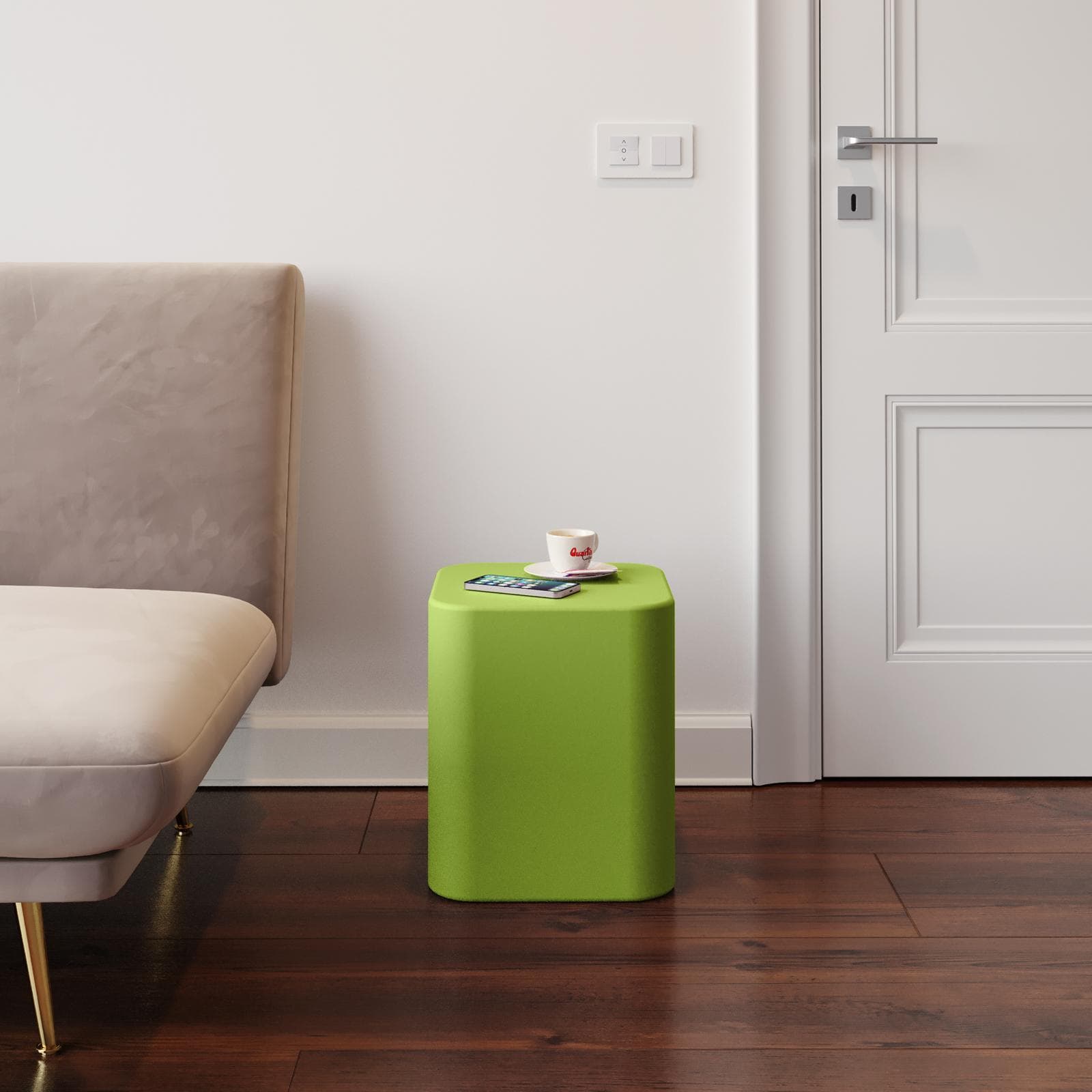 Espositore colonna 35 h cm in polietilene verde kiwi - Katrine