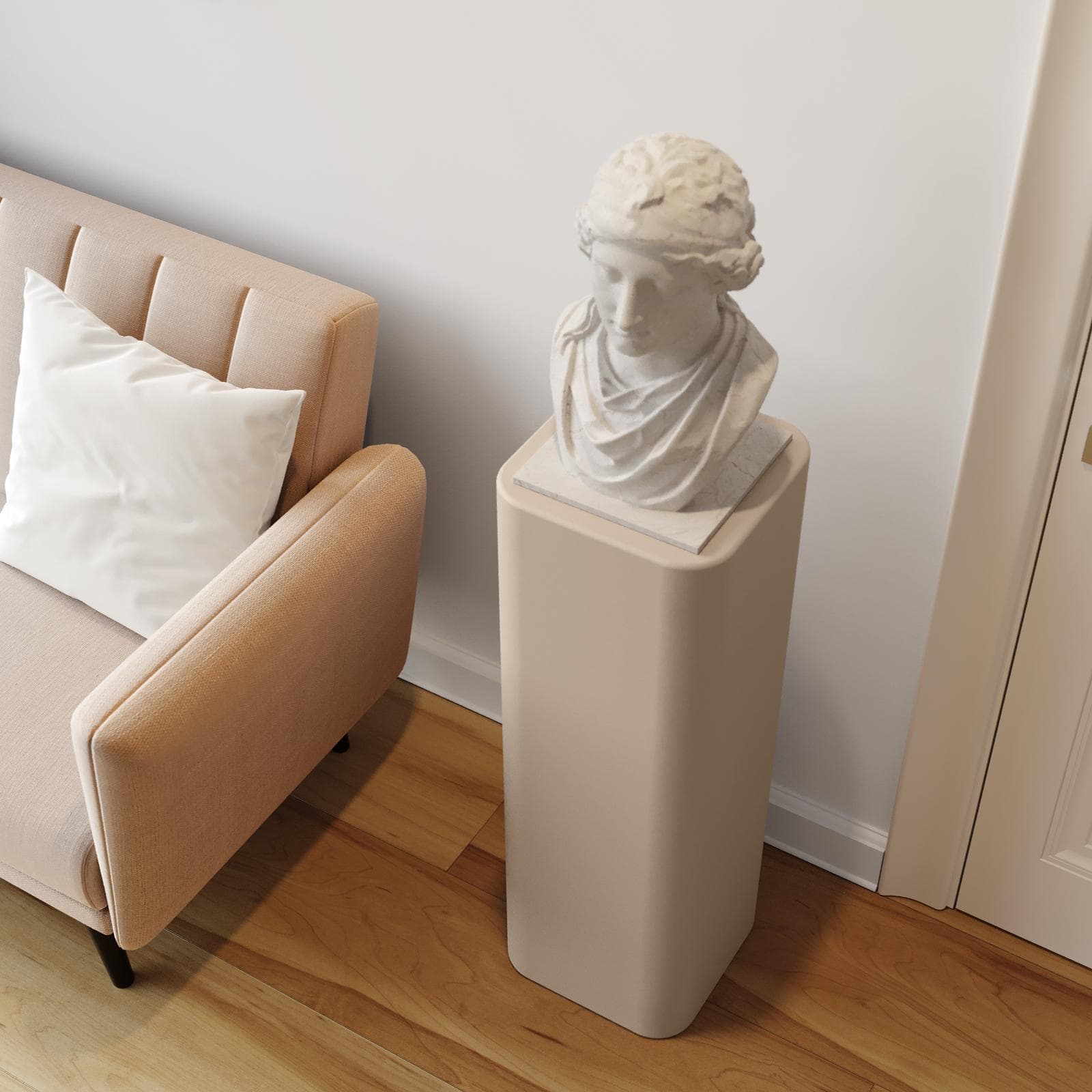 Espositore colonna 90 h cm in polietilene crema - Katrine