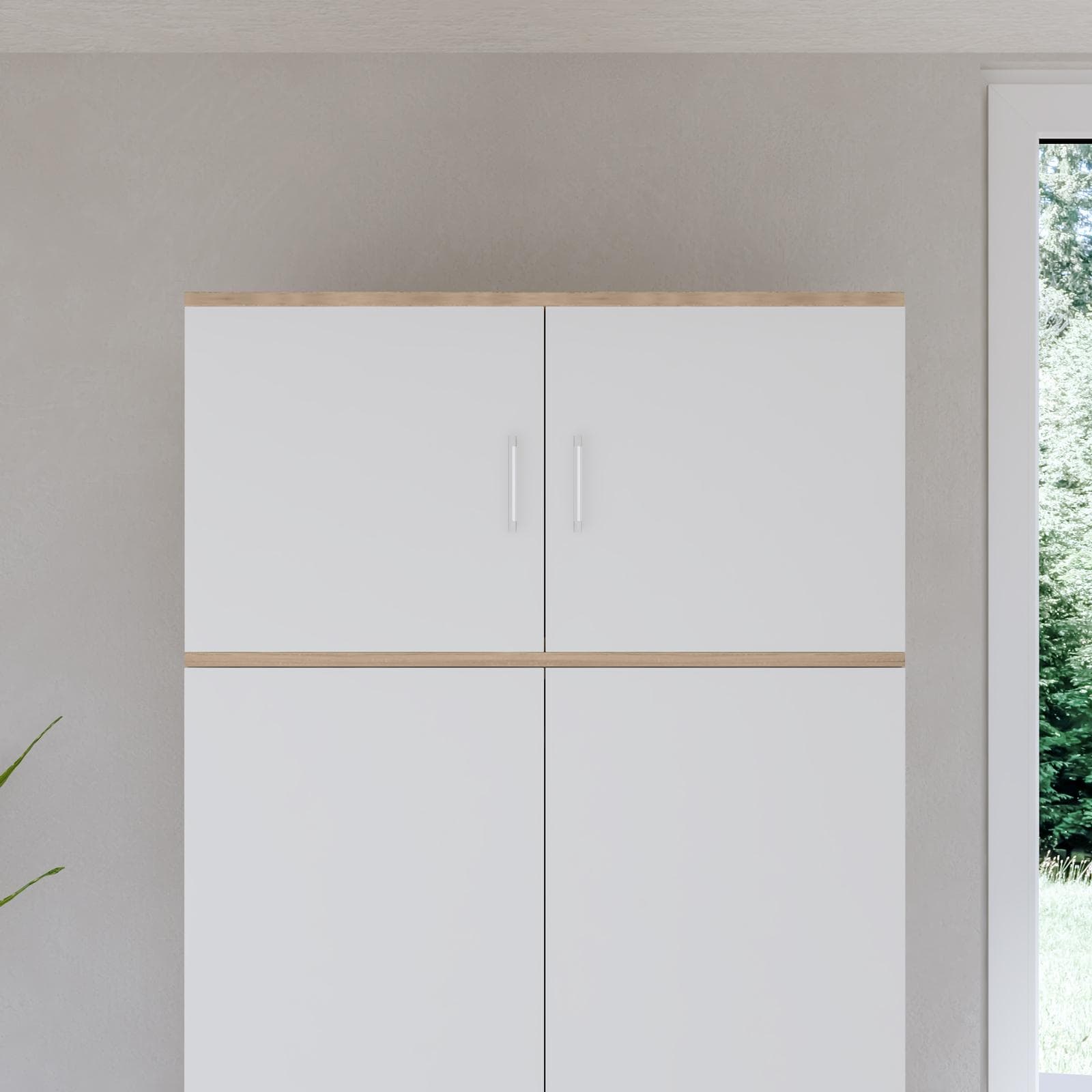 Estensione per armadio Axel 80x40h cm con 2 ante bianco e rovere