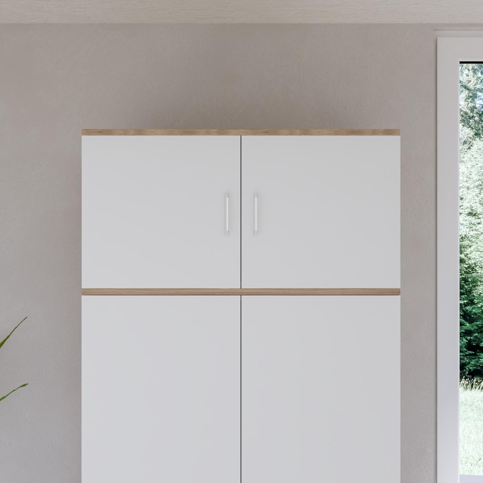 Estensione per armadio Axel 80x40h cm con 2 ante bianco frassino e rovere