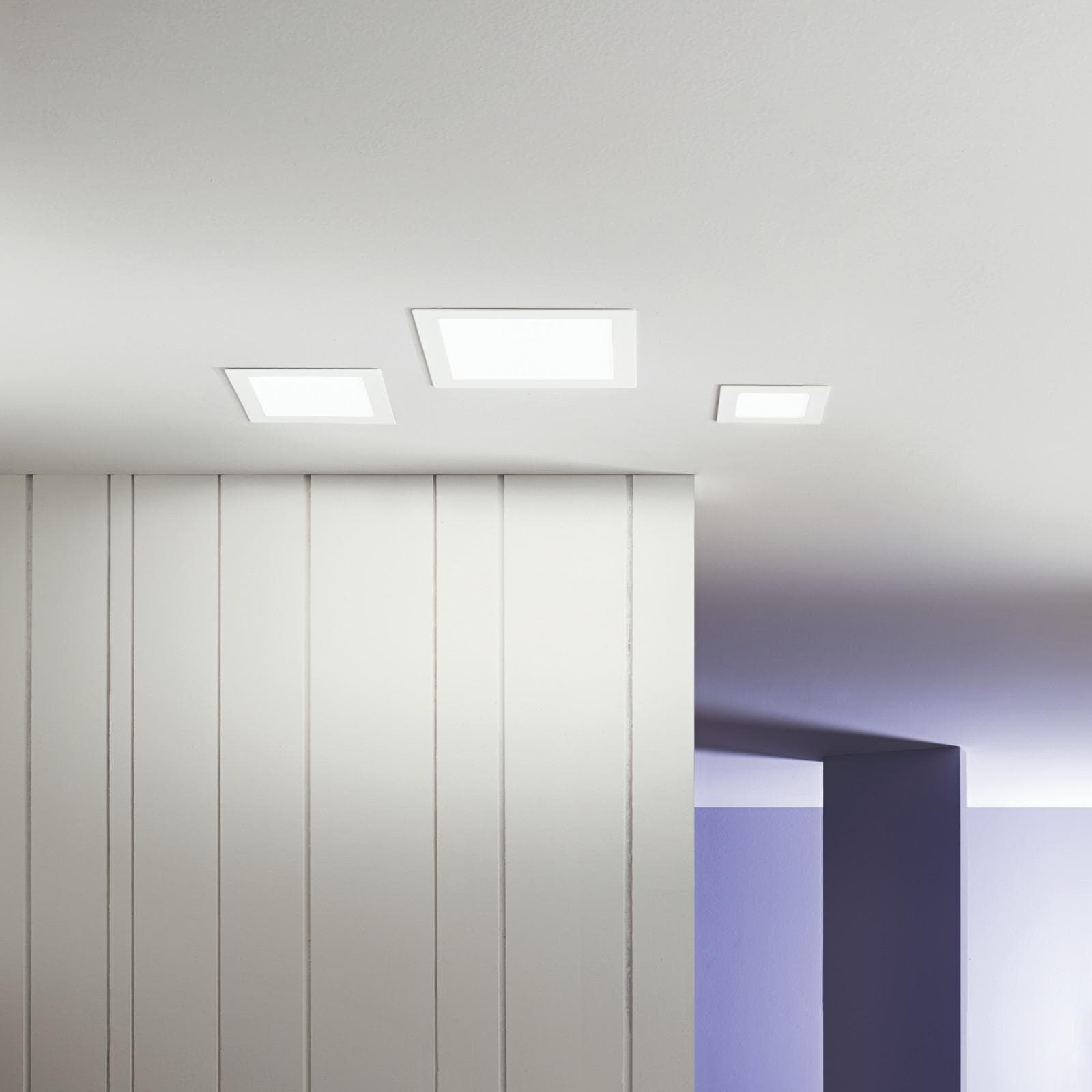 Faretto ad incasso 16,6x16,6 cm in alluminio bianco pressofuso