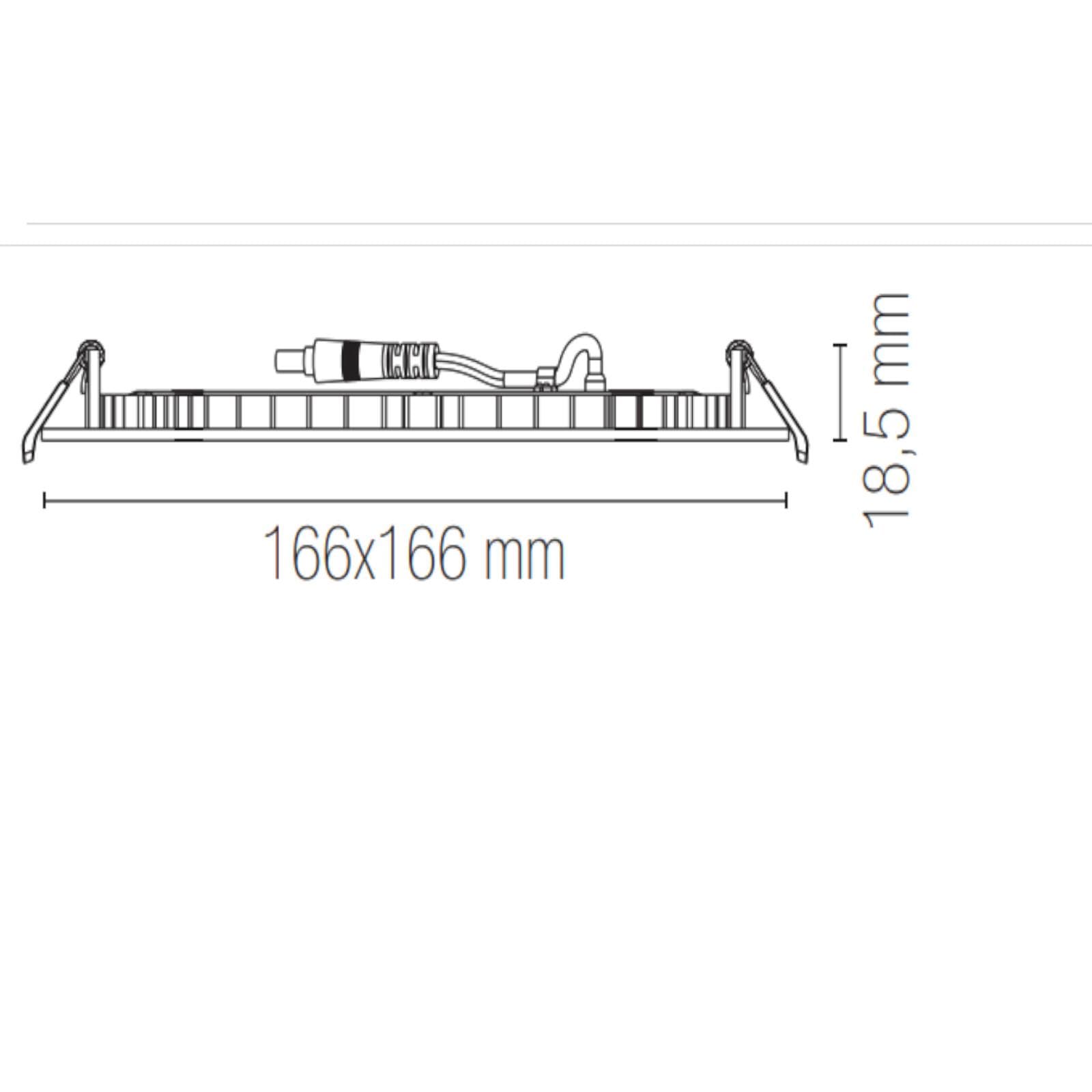 Faretto ad incasso 16,6x16,6 cm in alluminio bianco pressofuso