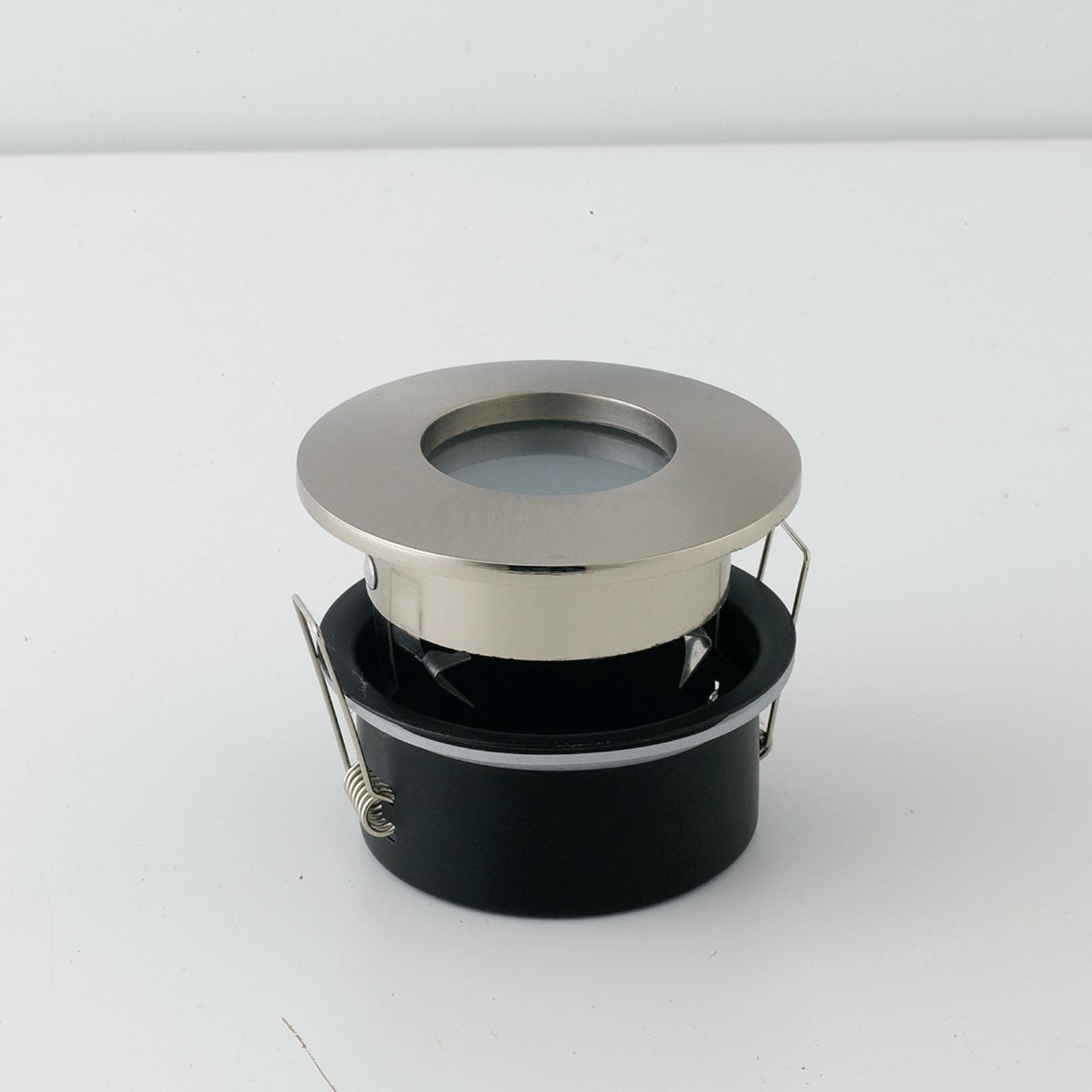 Faretto ad incasso Ø 8,2 cm in acciaio nickel