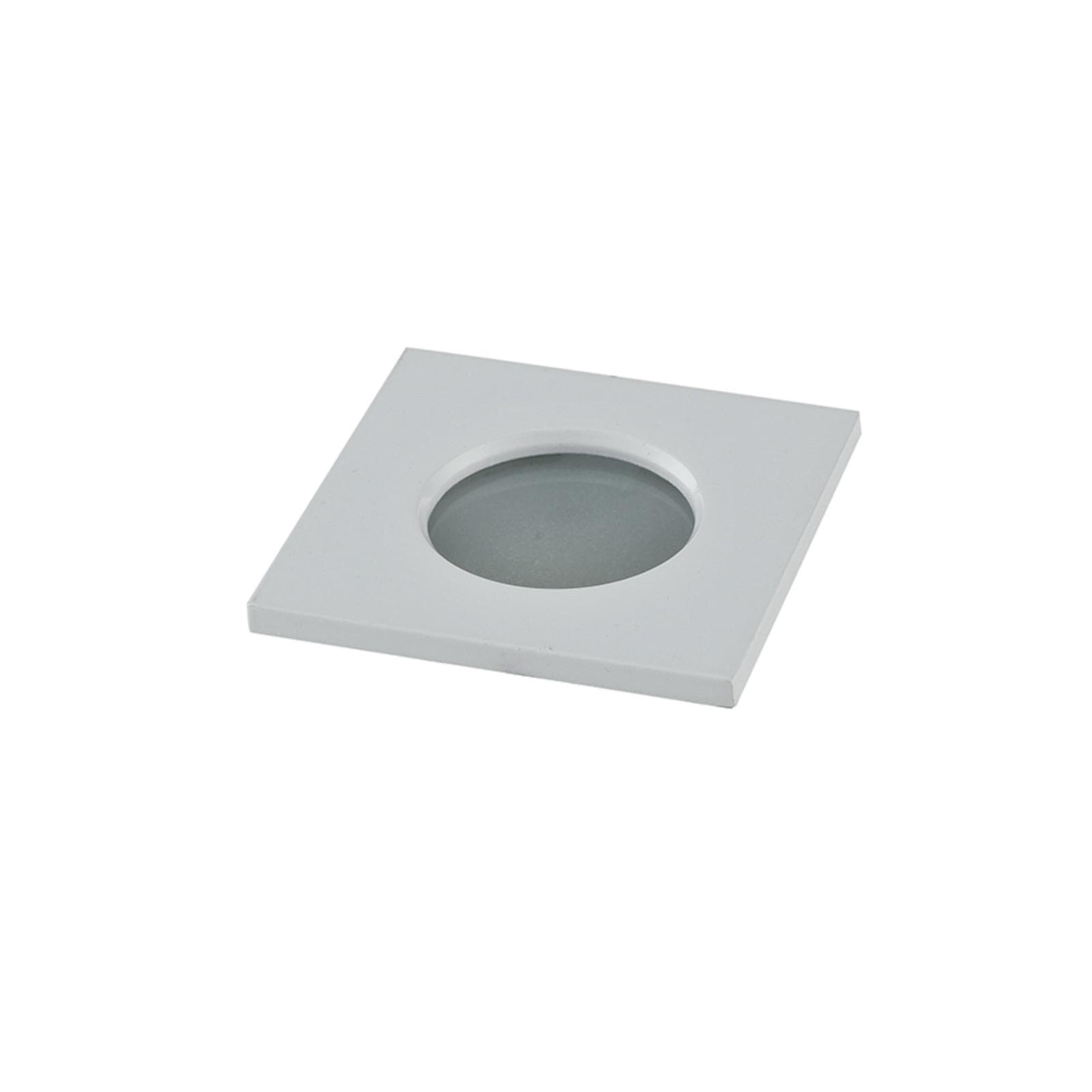 Faretto ad incasso 8,2x8,2 cm in acciaio bianco
