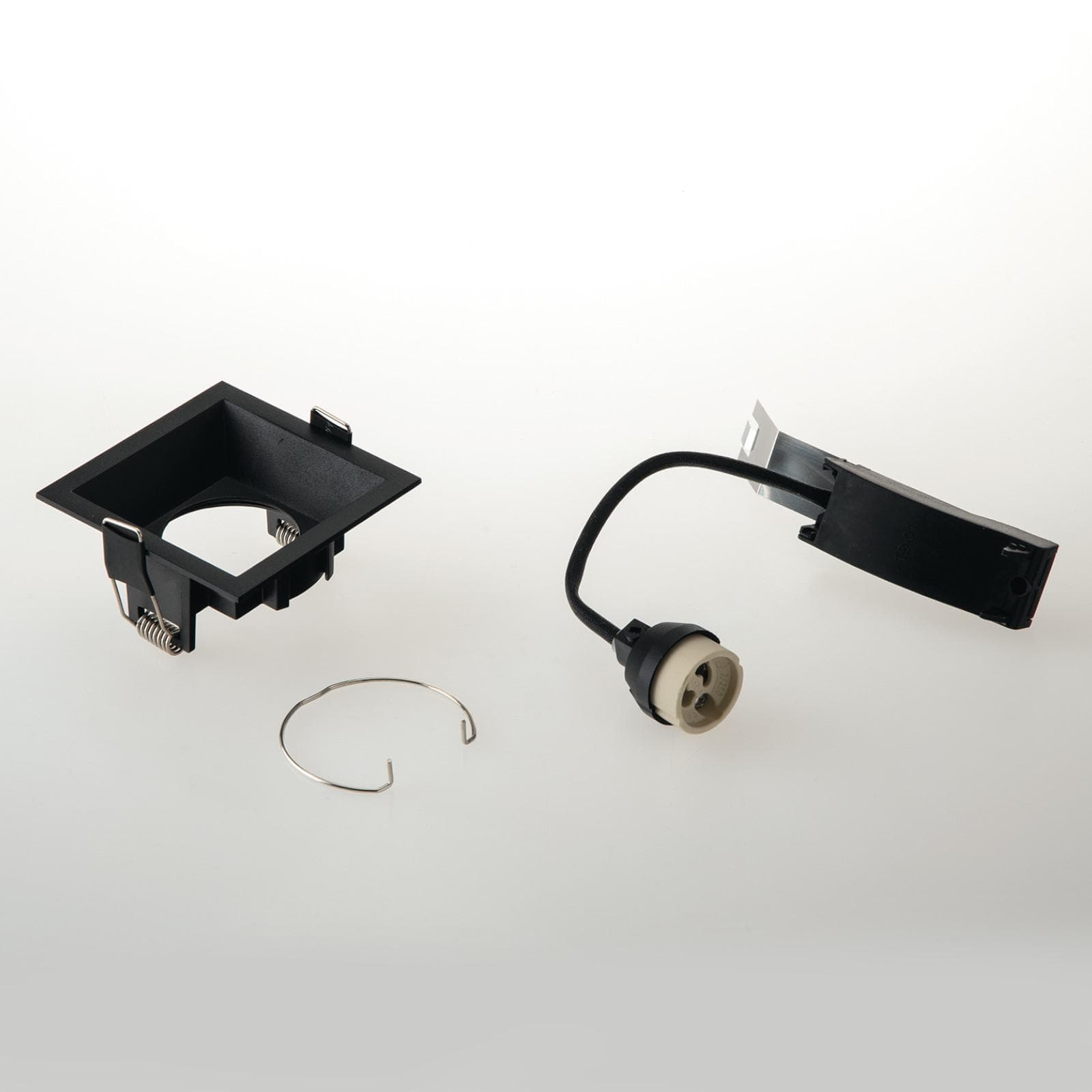 Faretto ad incasso 8,3X8,3 cm antiriflesso in alluminio nero