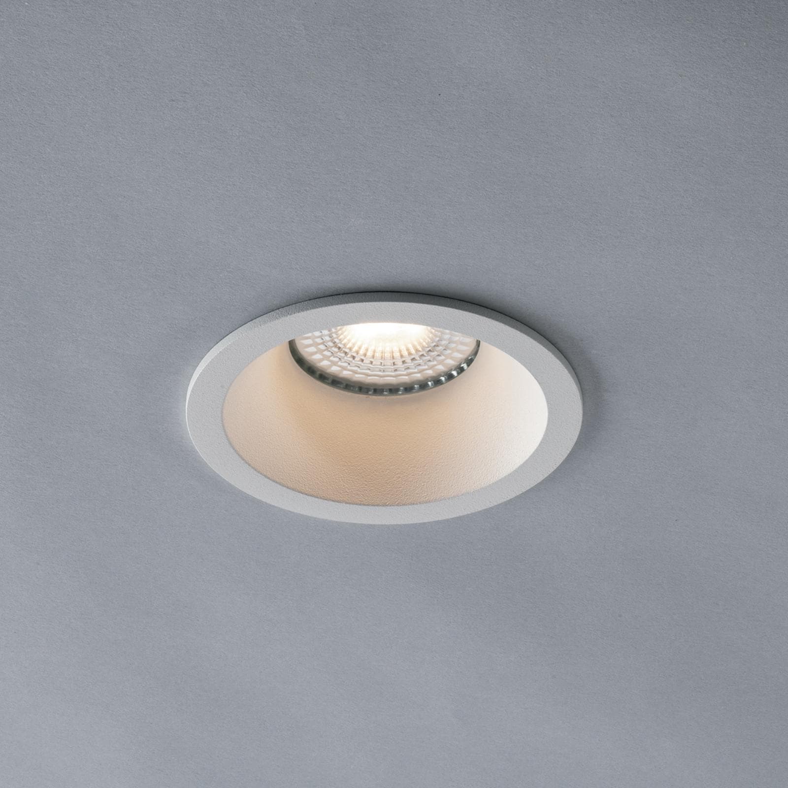 Faretto ad incasso Ø 8,5 cm antiriflesso in alluminio bianco