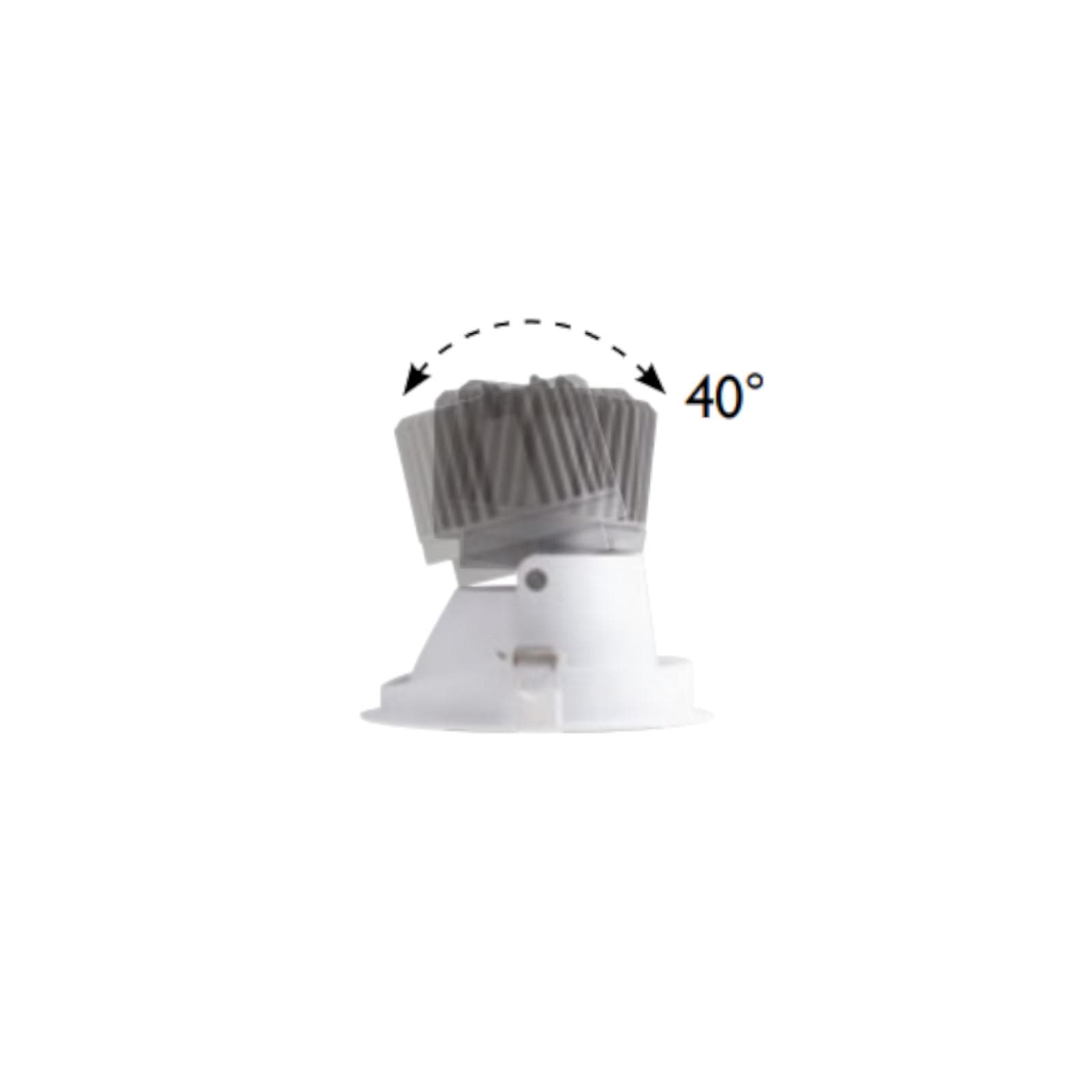Faretto incasso antiriflesso orientabile 10,8x10,6cm 3000k in alluminio bianco