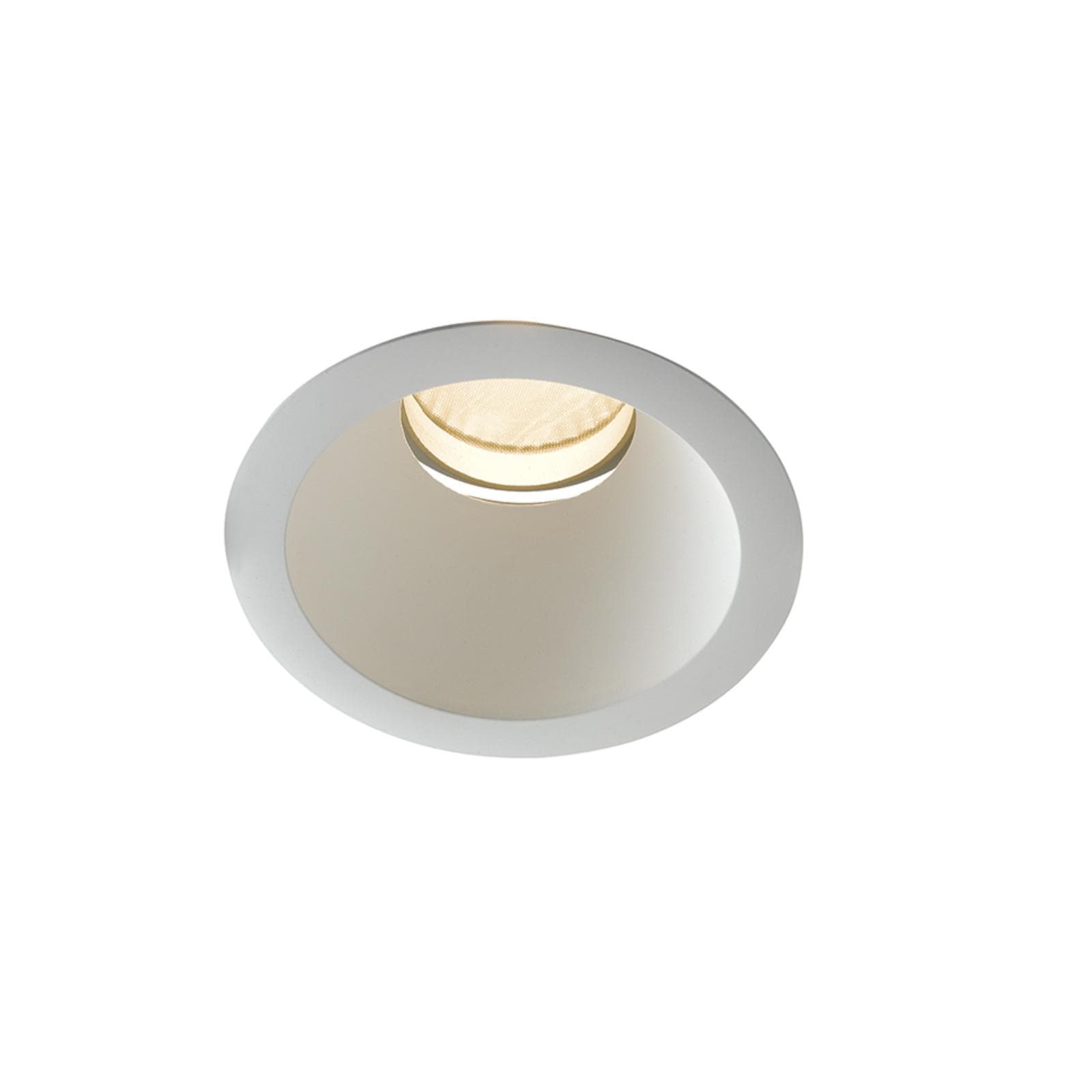Faretto incasso antiriflesso orientabile 12,7x13,5cm 3000k in alluminio bianco