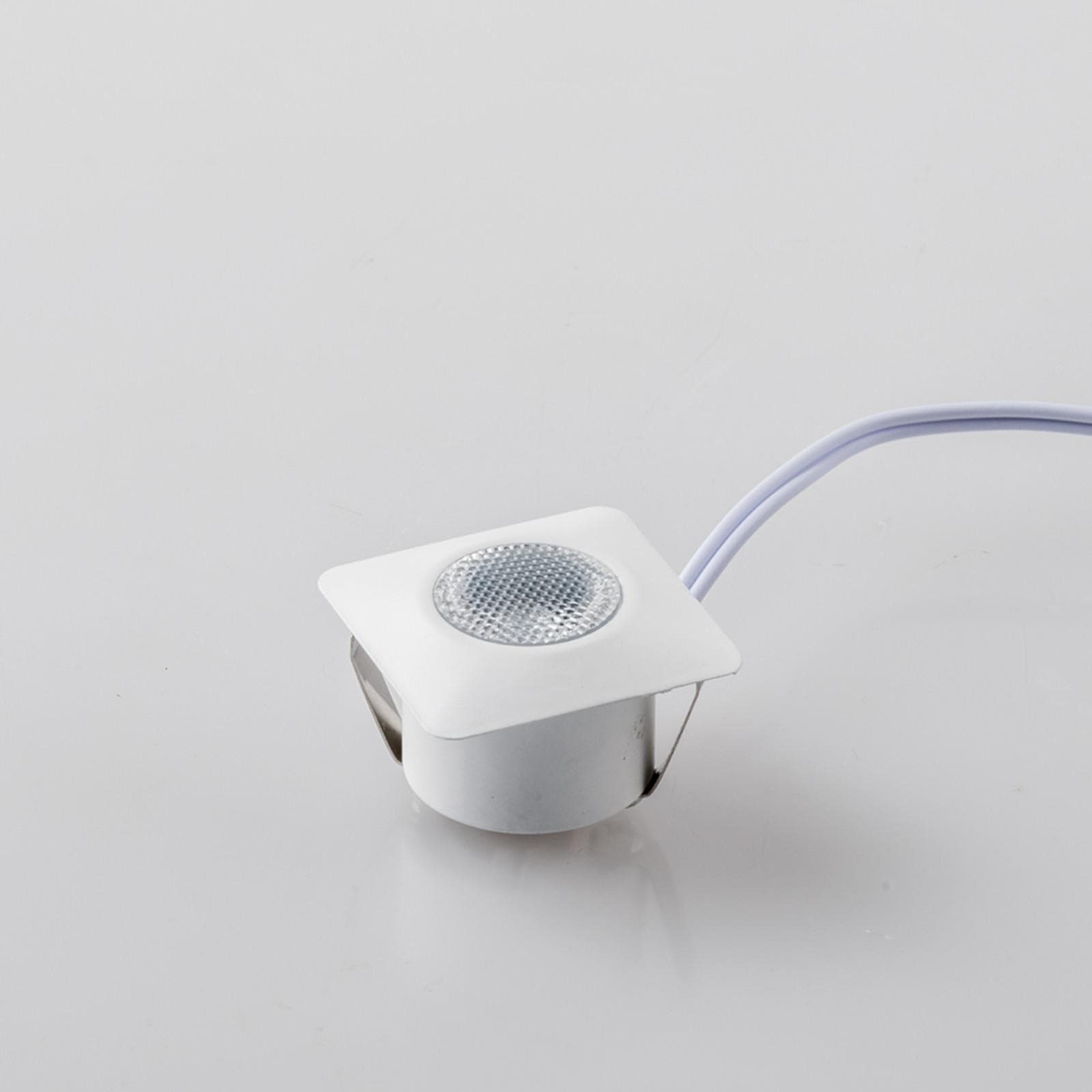 Faretto quadrato a incasso 3,2x3,2 cm 4000k in alluminio bianco
