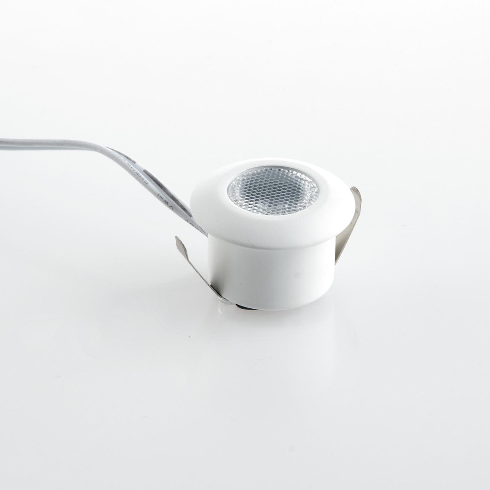 Faretto tondo a incasso 3,2 cm 3000k in alluminio bianco
