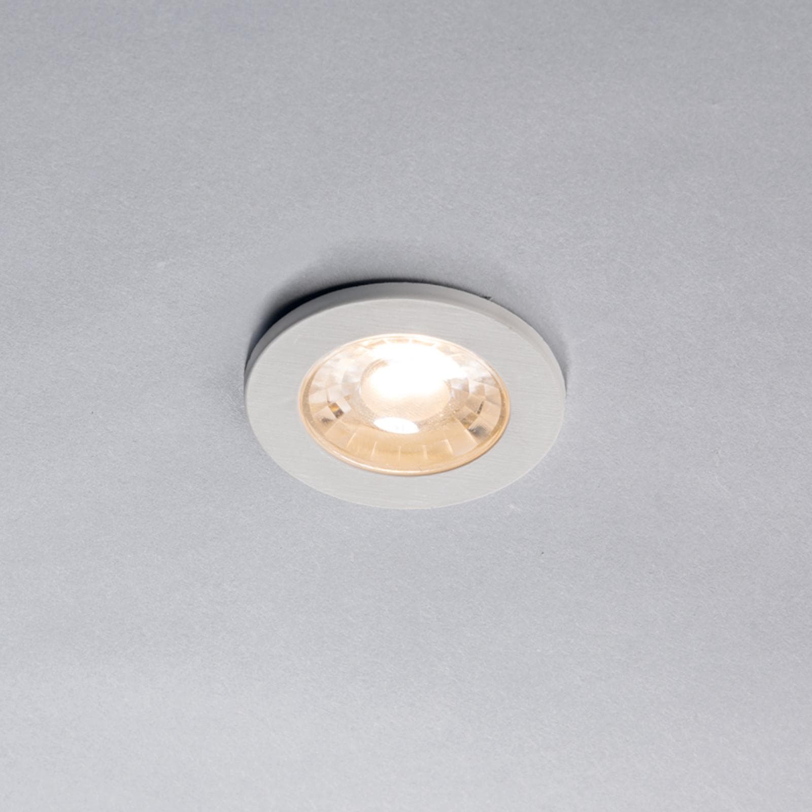 Faretto tondo a incasso 4,4 cm in policarbonato bianco con doppia ghiera