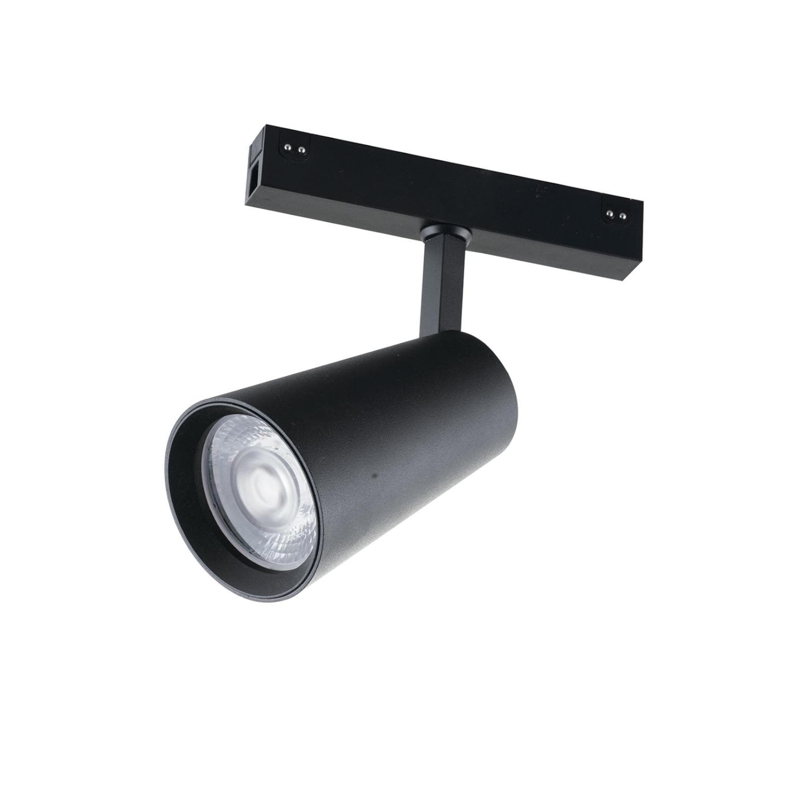Faro luce spot orientabile luce calda 16,15x2,8x19,7h cm in alluminio nero opaco - Power