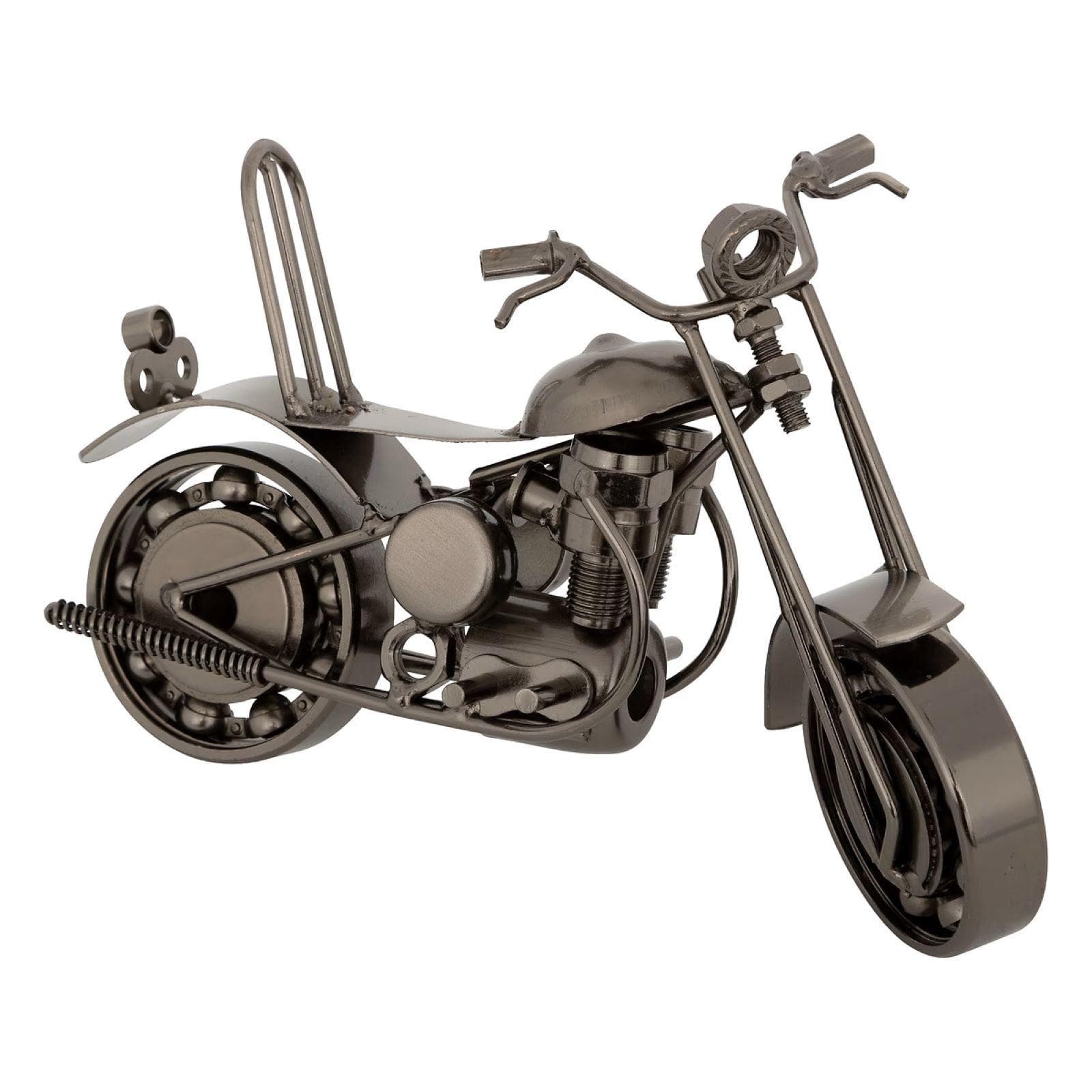 Figura decorativa 20x10h cm a forma di moto in metallo