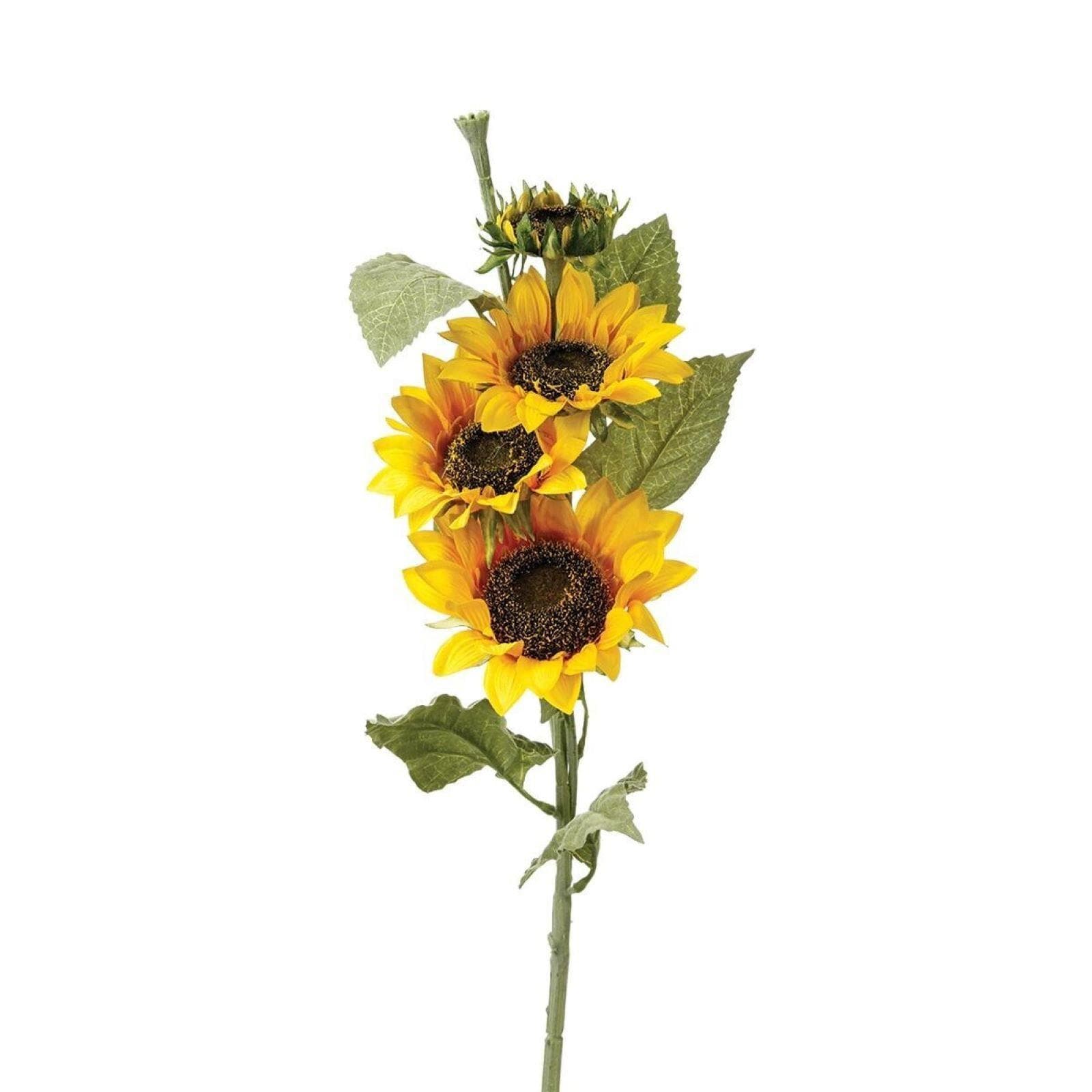 Fiori di girasole artificiale 80h cm con ramo
