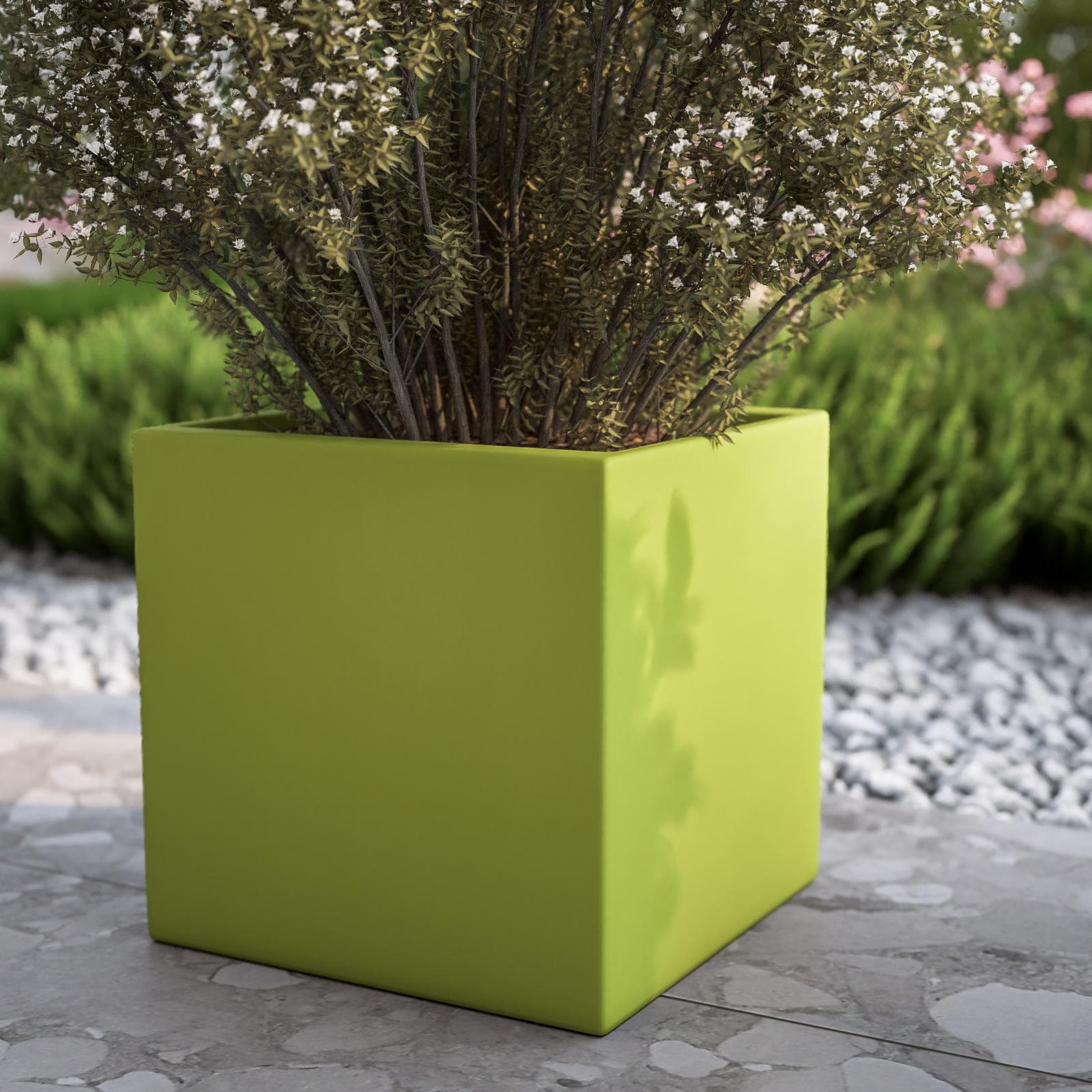 Vaso da esterno 30x30 h cm tutta capienza in polietilene verde kiwi - Melbourne