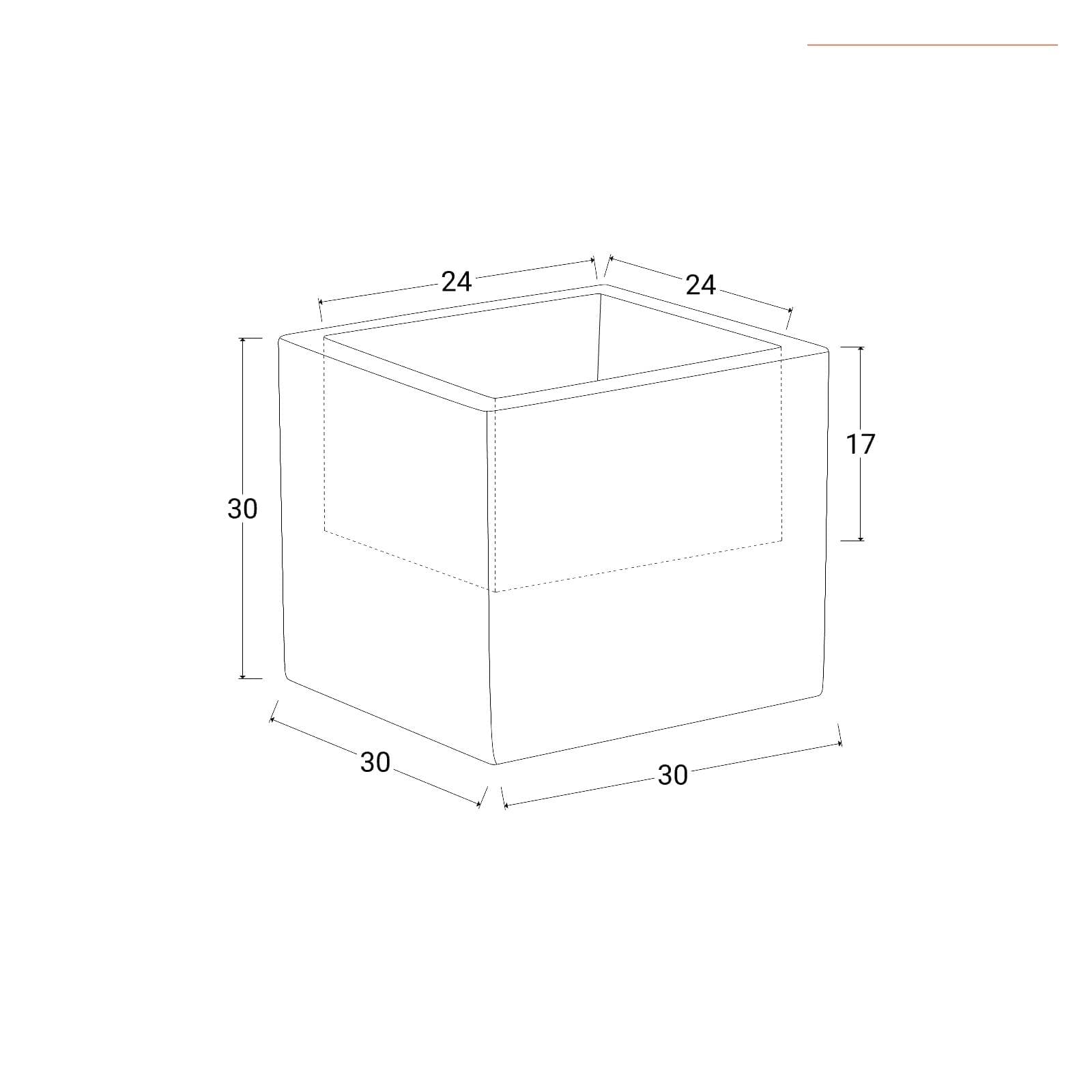Portavaso da esterno quadrata 30 h cm in polietilene ocra - Melbourne
