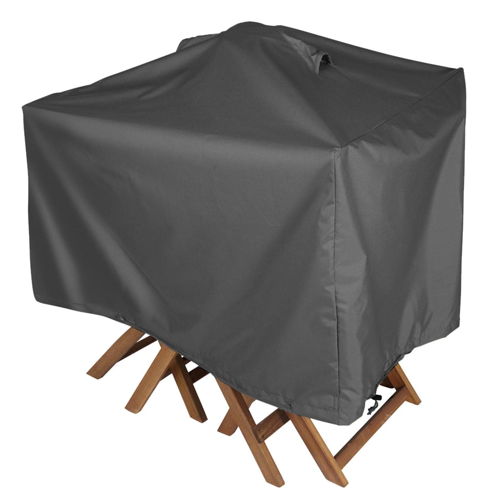 Copertura protettiva per tavolo in poliestere idrorepellente antracite 90x90x70h cm con coulisse regolabile - Wakanda