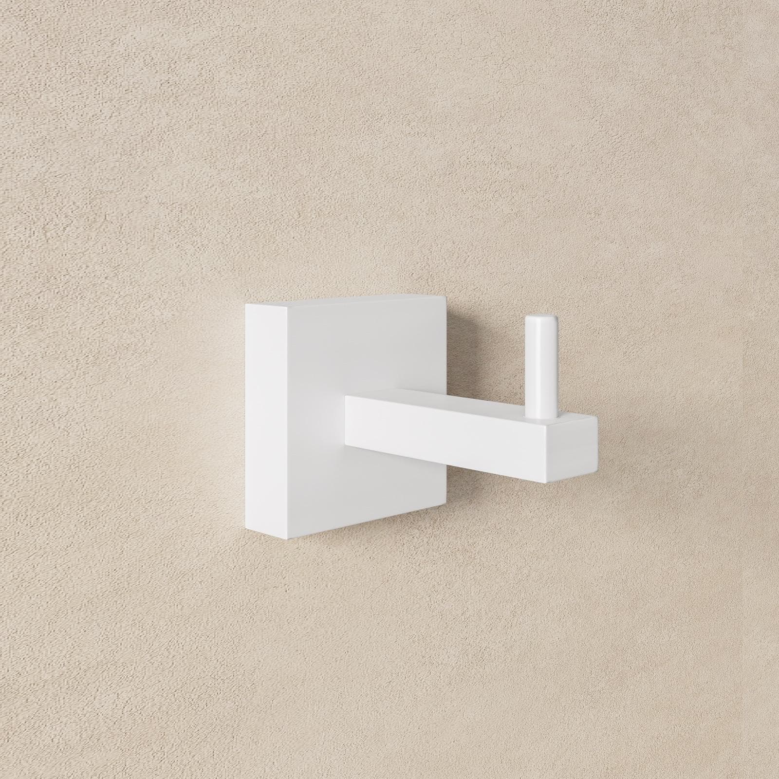Appendiabiti singolo a muro in metallo bianco opaco - Clover