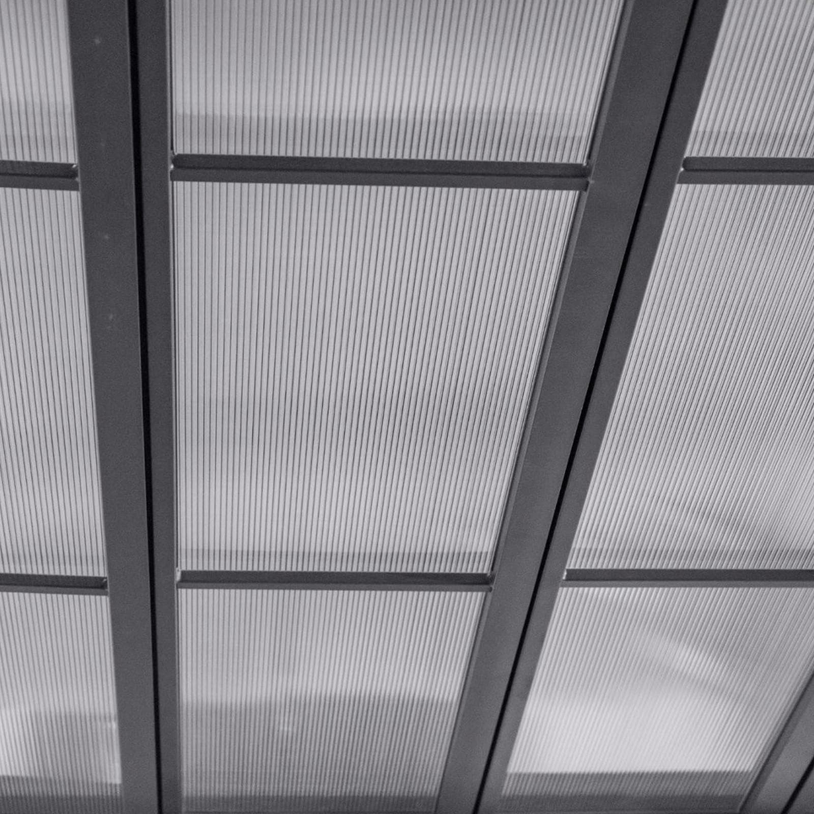 Gazebo con tetto a lamelle regolabili 3,8x3 m in alluminio antracite - Shine
