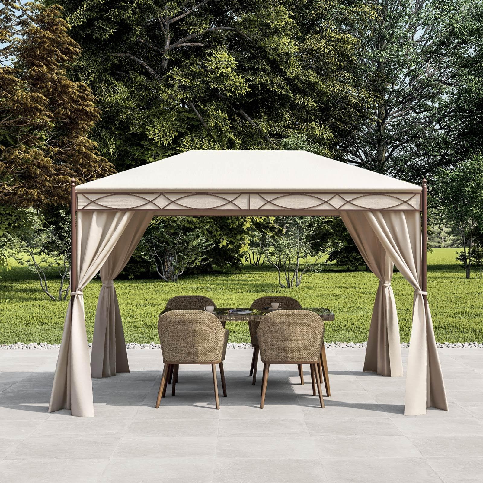 Gazebo 3x2 m con tende e zanzariere - Elite