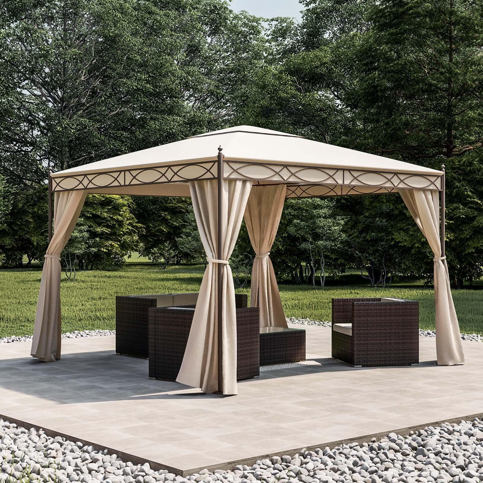 Gazebo 3x3 metri con tende e zanzariere - Elite