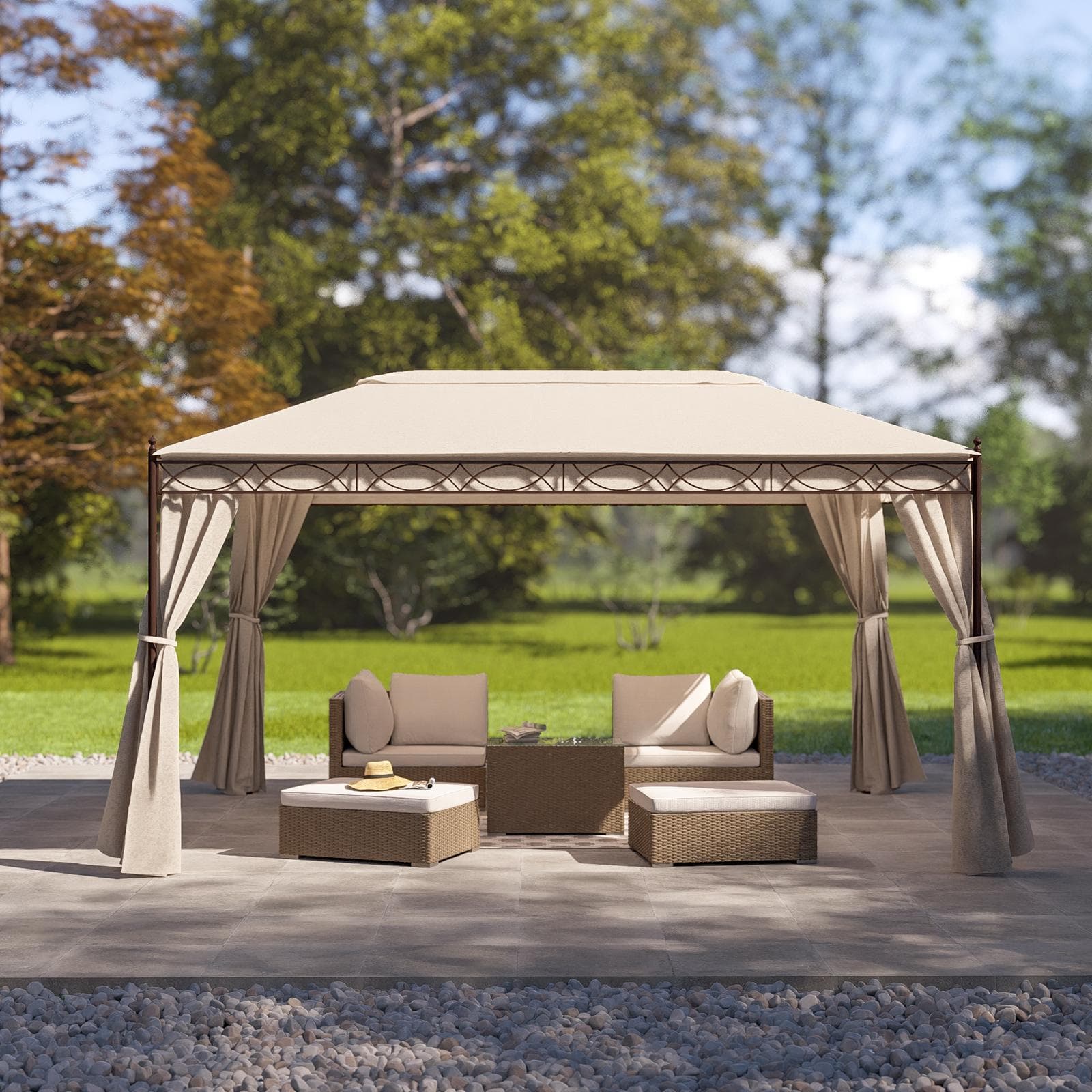 Gazebo 3x4 con tende e zanzariere - Elite