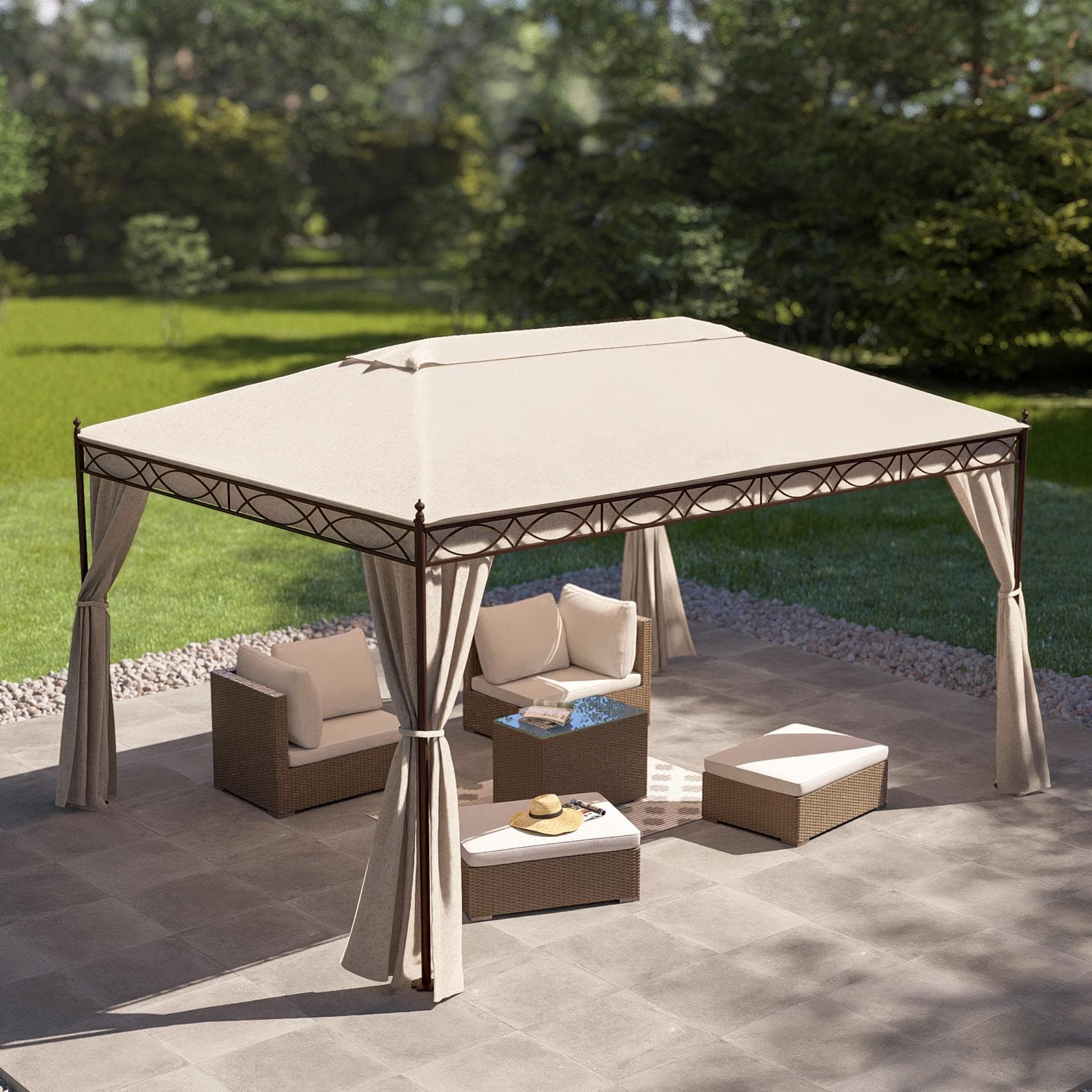 Gazebo 3x4 con tende e zanzariere - Elite