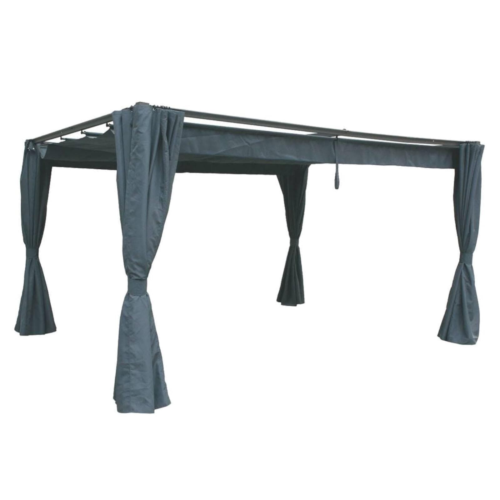 Gazebo 3x4 m in alluminio con telo in poliestere grigio - Cefalù