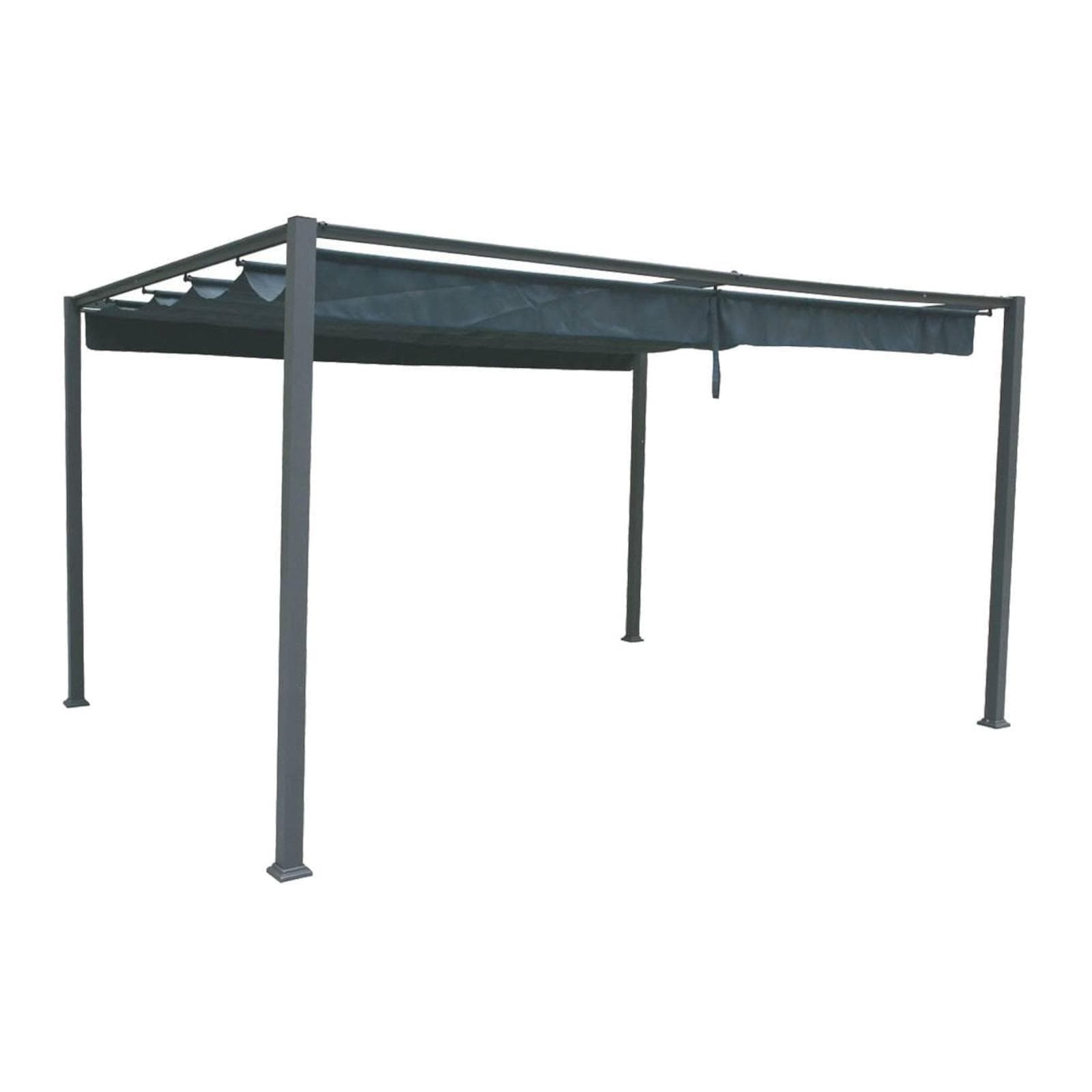 Gazebo 3x4 m in alluminio con telo in poliestere grigio - Cefalù
